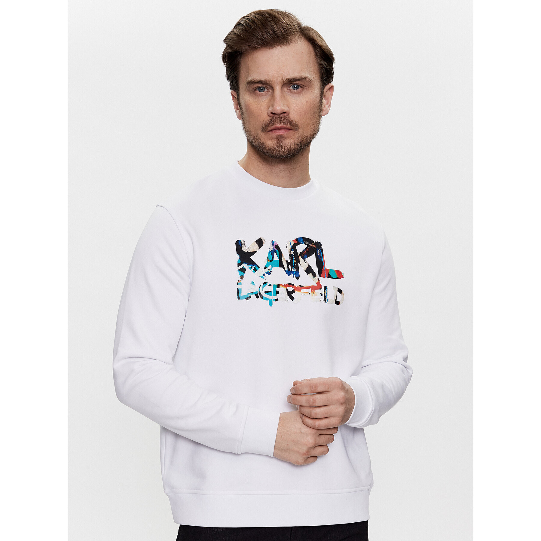 KARL LAGERFELD Bluză 705400 531900 Alb Regular Fit - Pled.ro