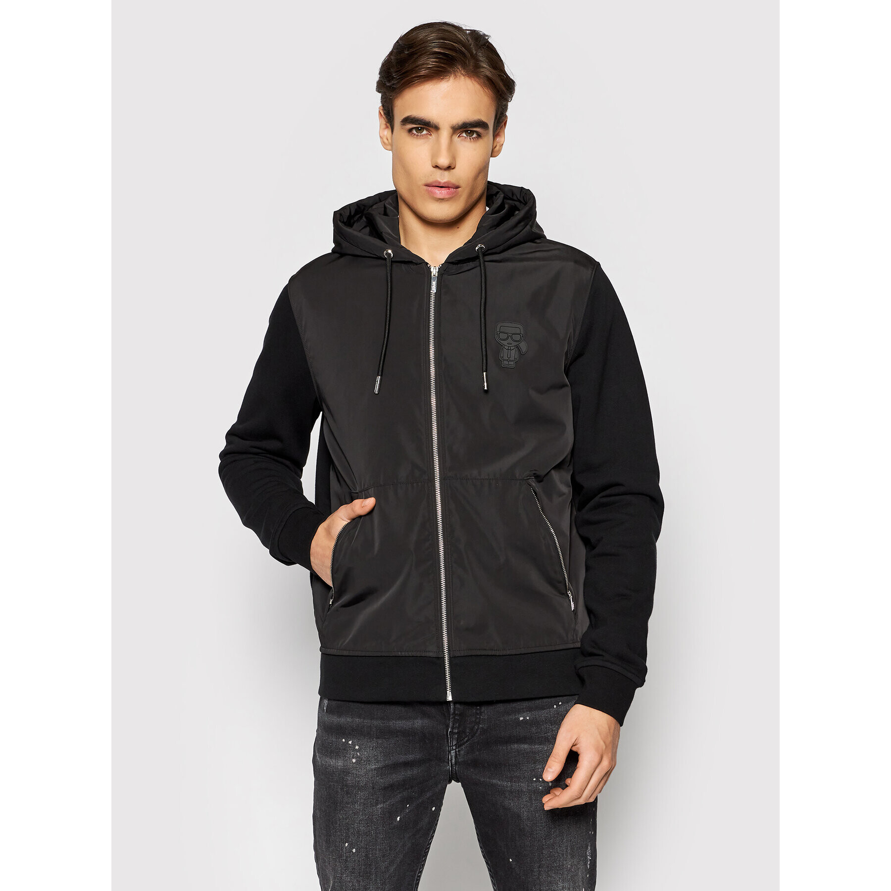 KARL LAGERFELD Bluză Blouson 505064 512562 Negru Regular Fit - Pled.ro