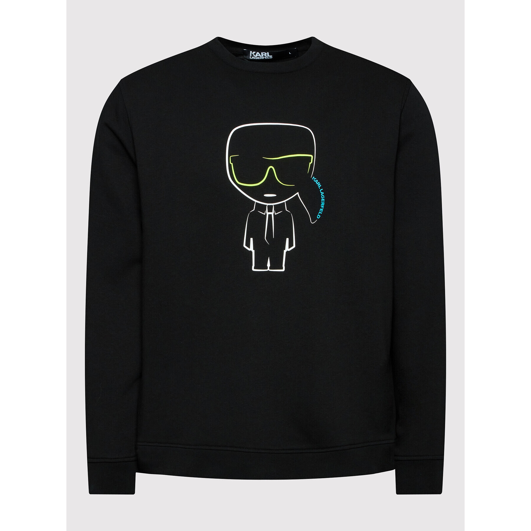 KARL LAGERFELD Bluză Crew Neck 705425 521900 Negru Regular Fit - Pled.ro