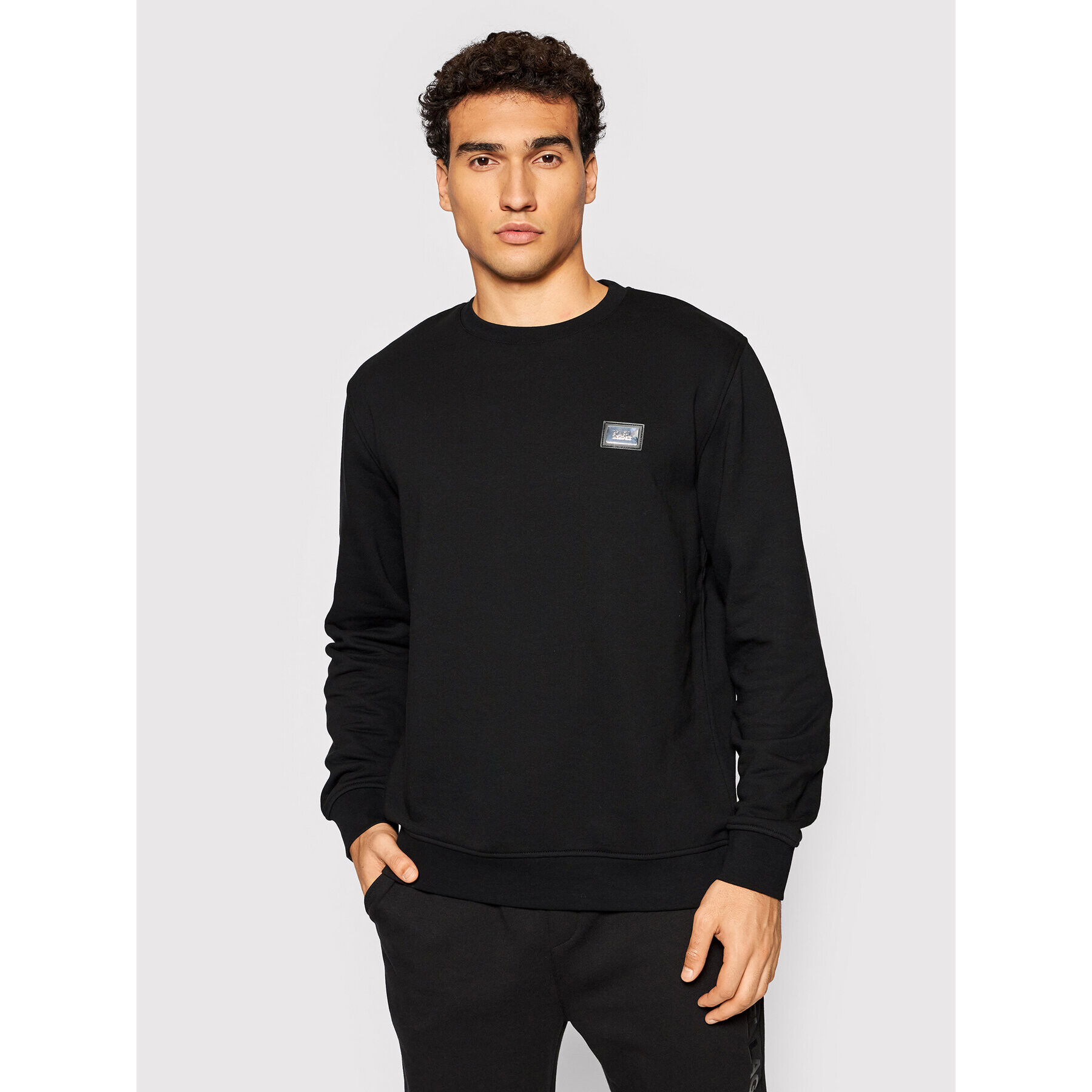 KARL LAGERFELD Bluză Crewneck 705048 512910 Negru Regular Fit - Pled.ro