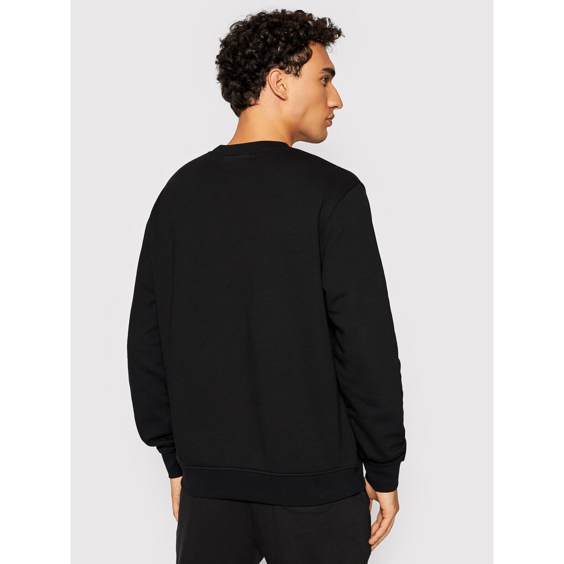 KARL LAGERFELD Bluză Crewneck 705048 512910 Negru Regular Fit - Pled.ro