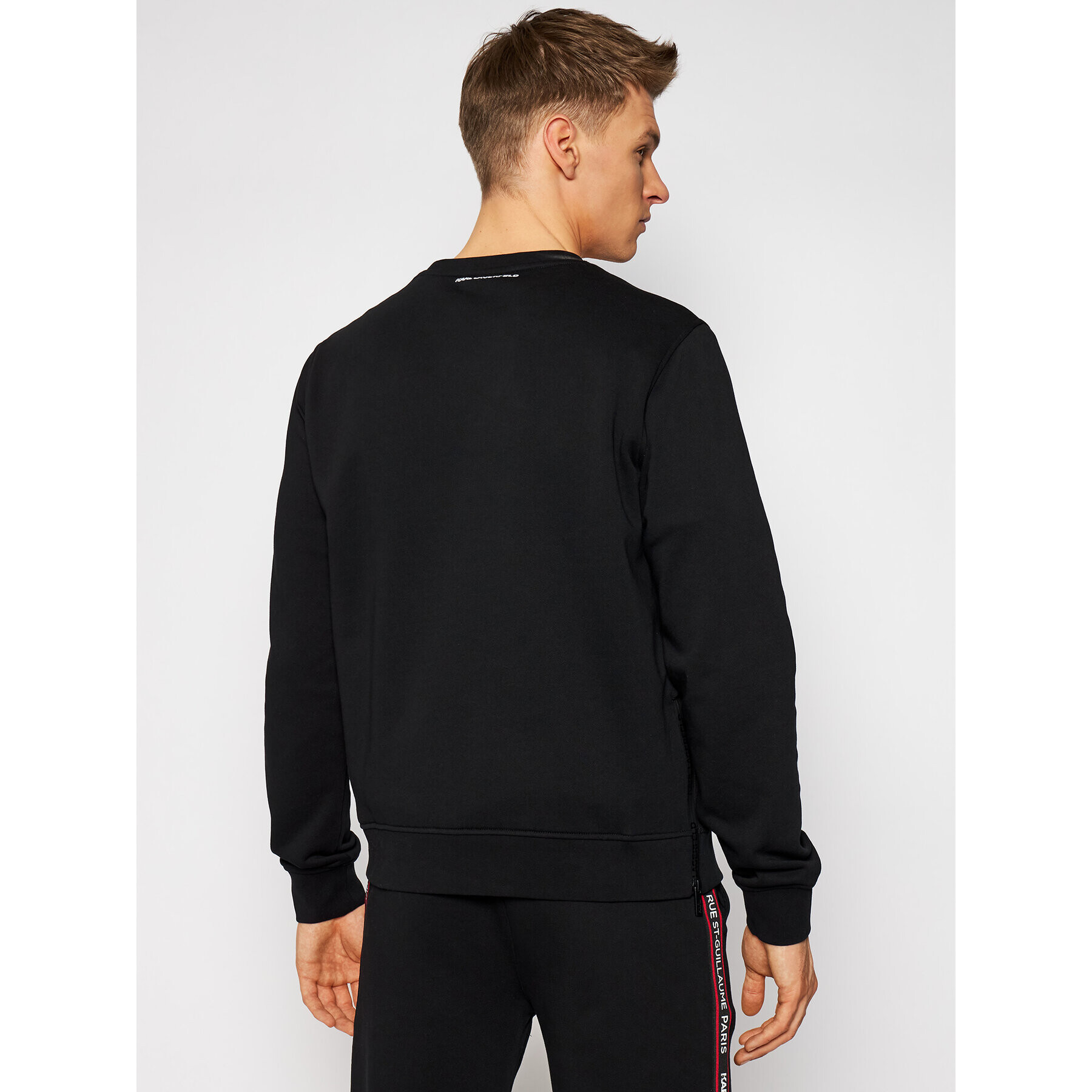 KARL LAGERFELD Bluză Crewneck 705070 511900 Negru Regular Fit - Pled.ro