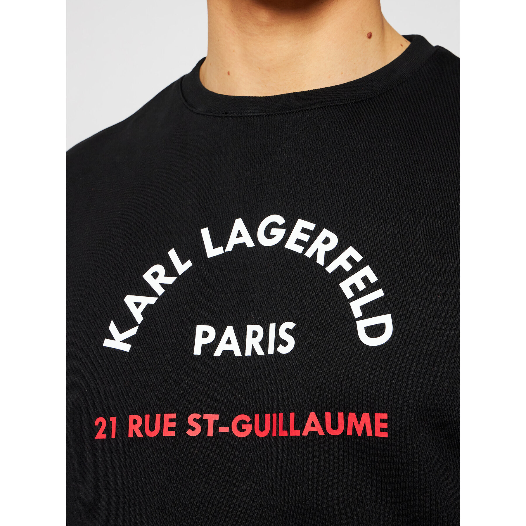 KARL LAGERFELD Bluză Crewneck 705070 511900 Negru Regular Fit - Pled.ro