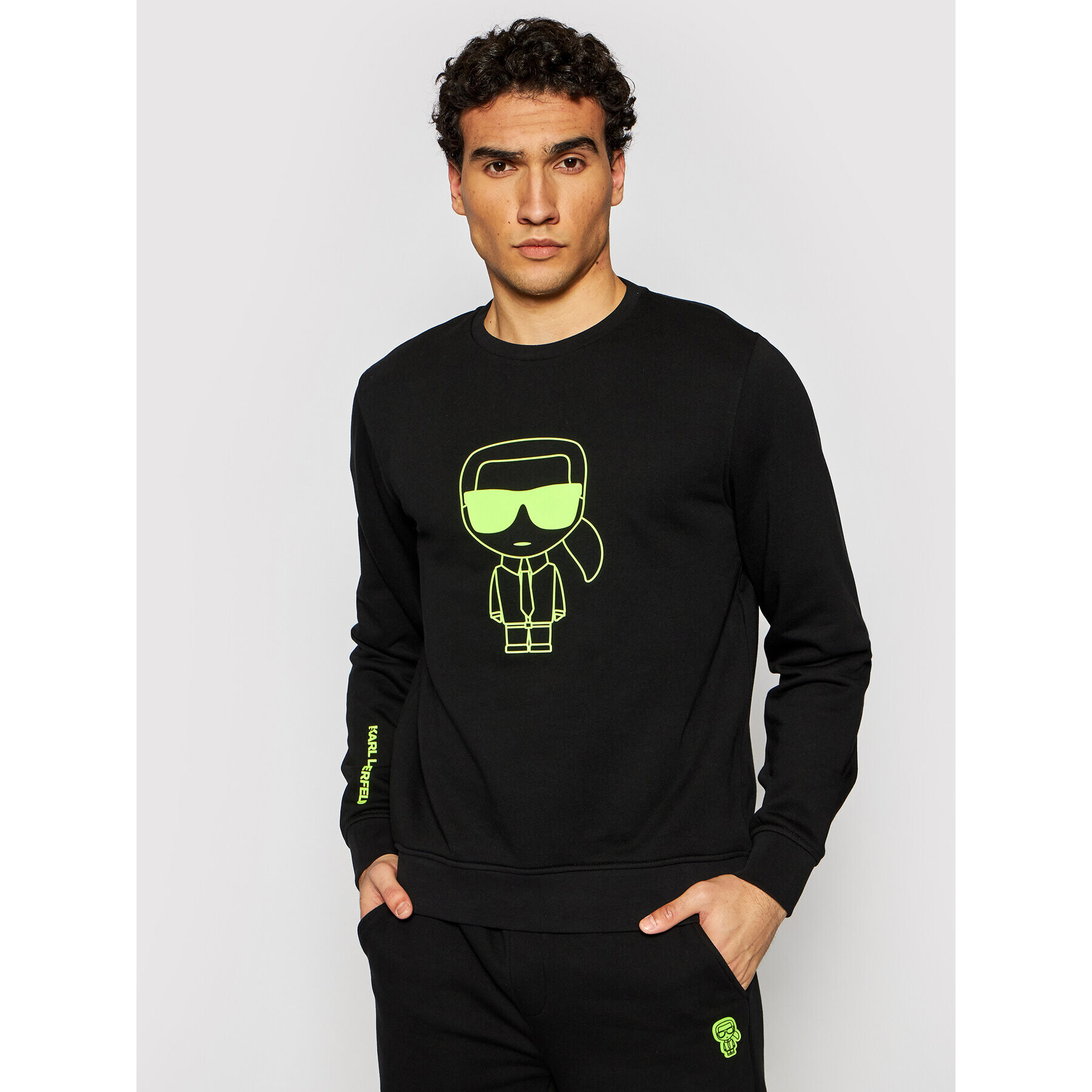 KARL LAGERFELD Bluză Crewneck 705096 511910 Negru Regular Fit - Pled.ro