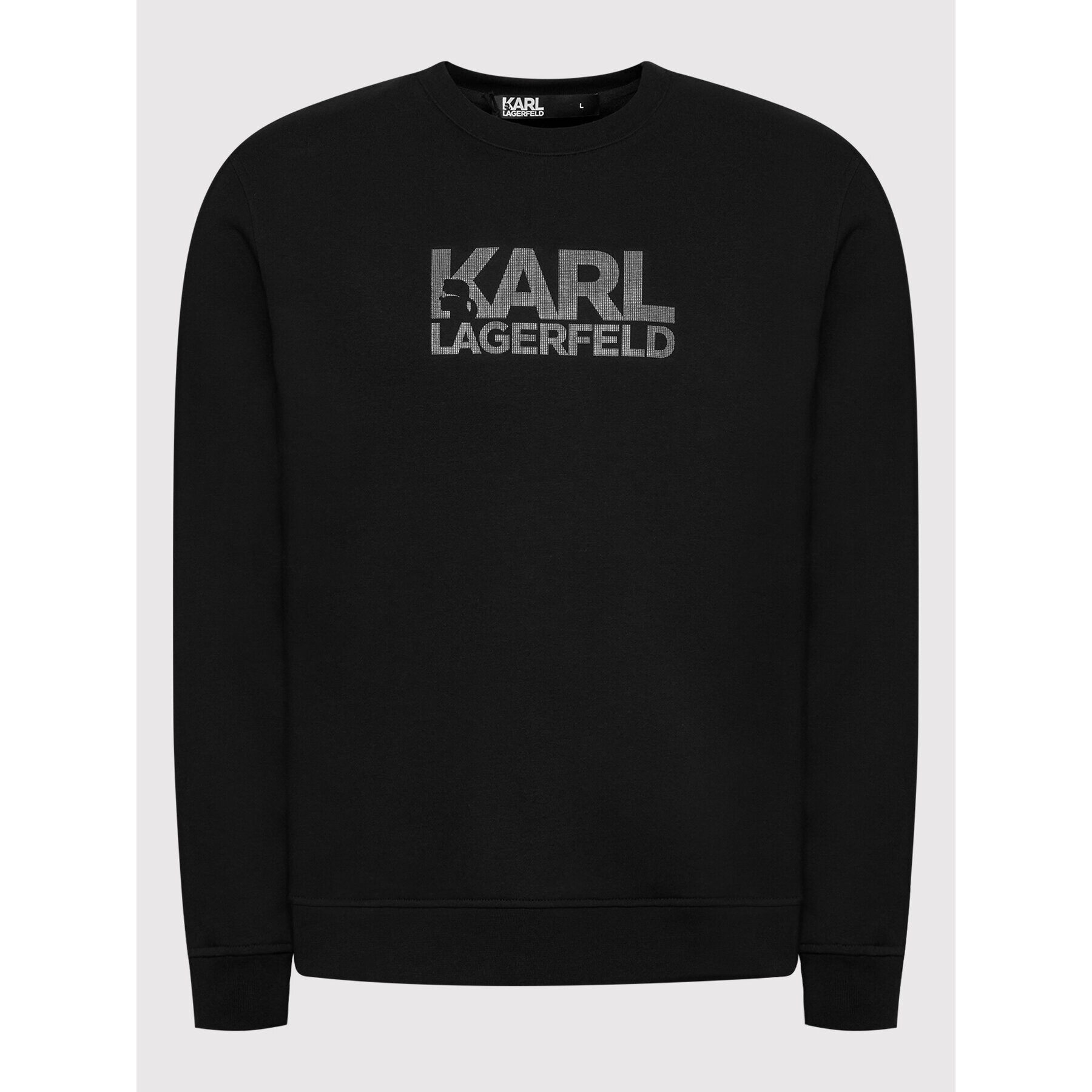 KARL LAGERFELD Bluză Crewneck 705400 521900 Negru Regular Fit - Pled.ro