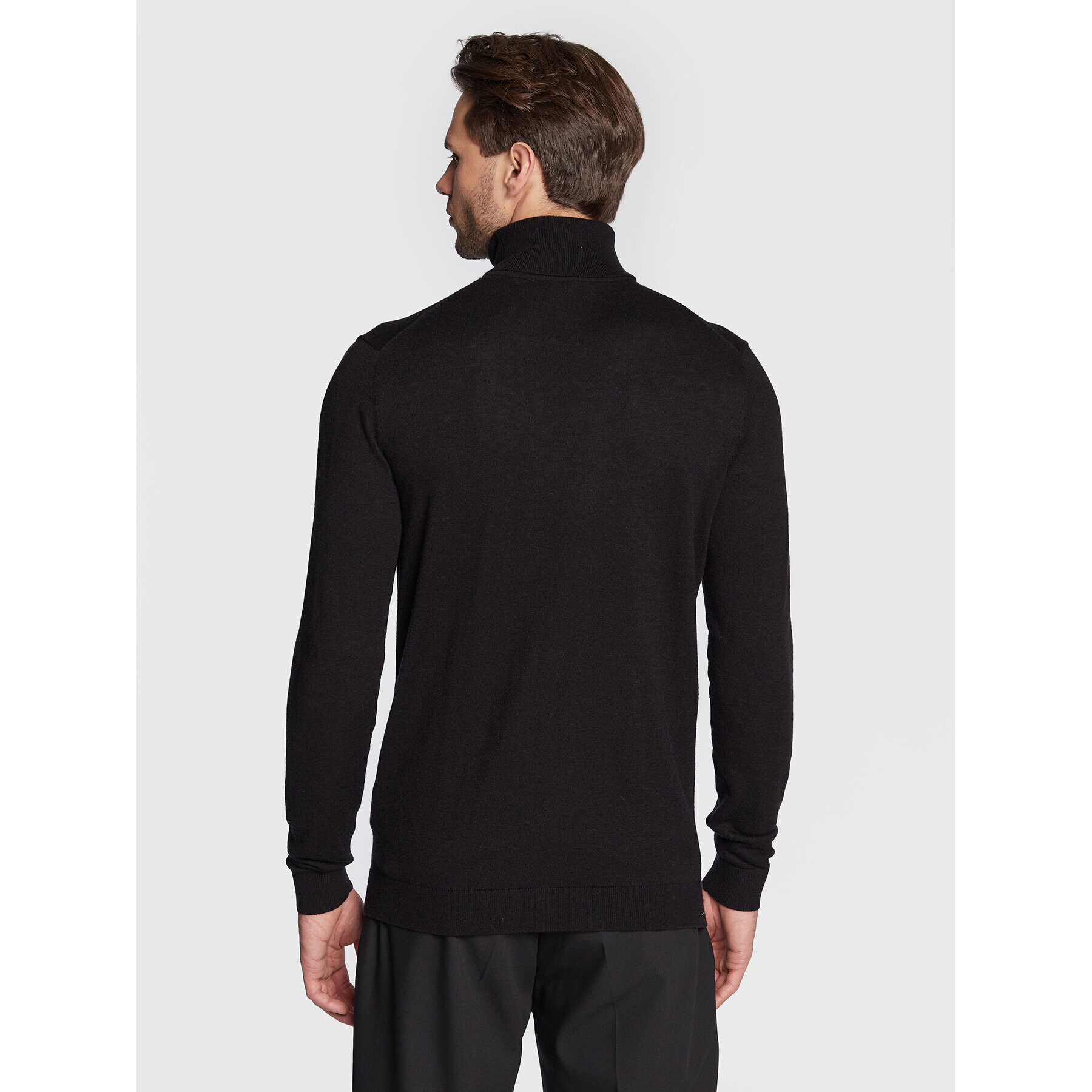 KARL LAGERFELD Bluză cu gât 655044 524306 Negru Slim Fit - Pled.ro