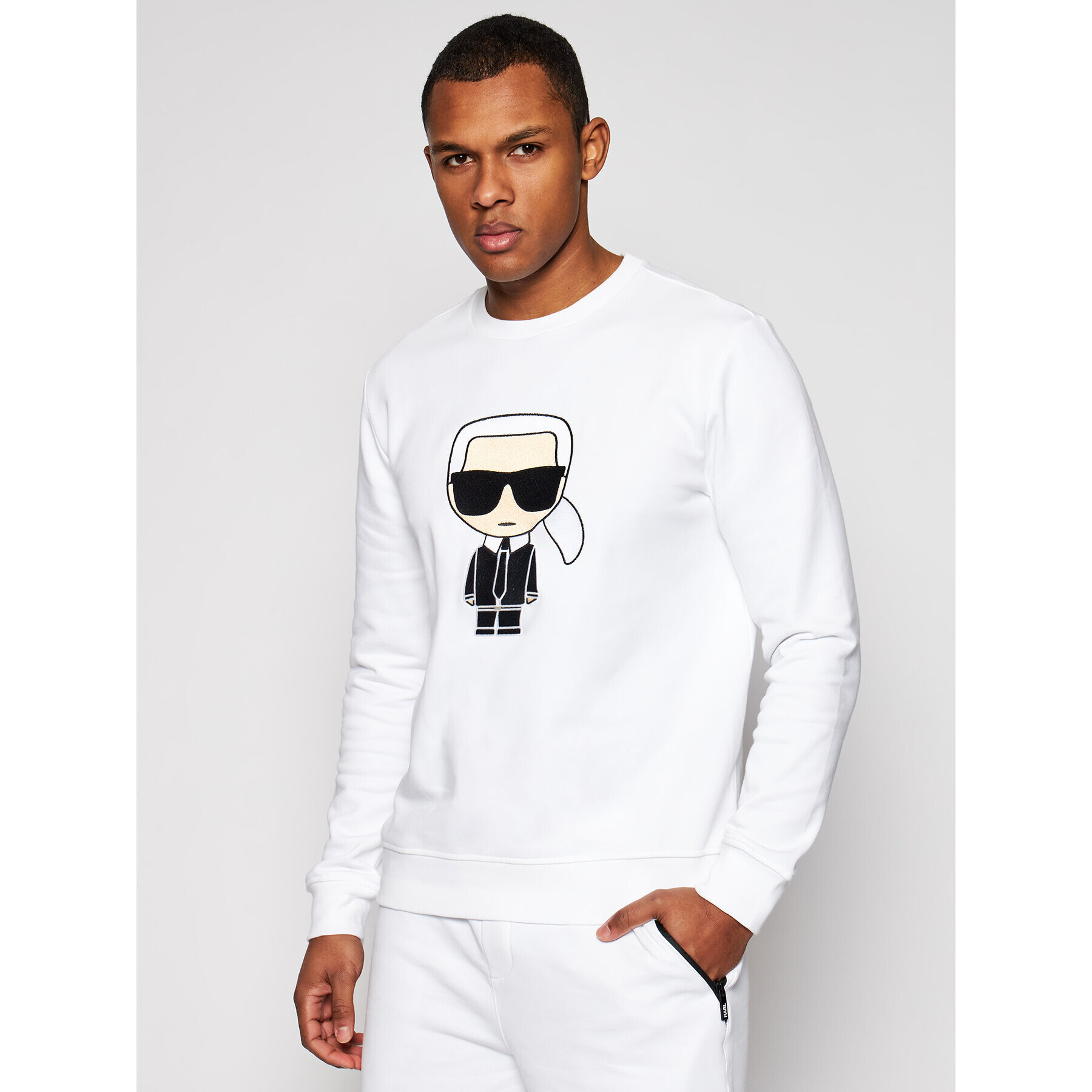 KARL LAGERFELD Bluză Ikonik 705060 511951 Alb Regular Fit - Pled.ro