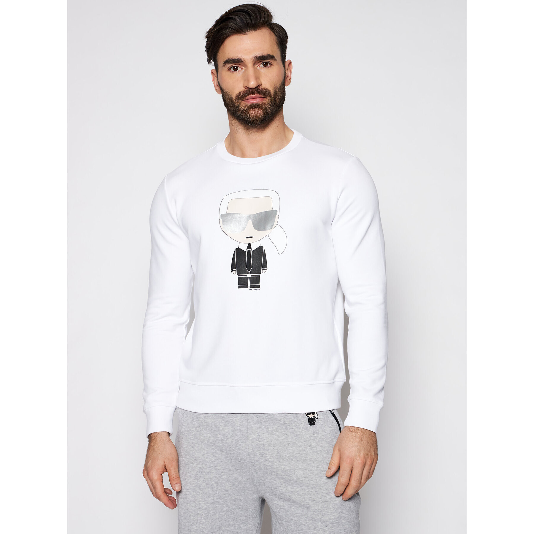 KARL LAGERFELD Bluză Ikonik 705061 511951 Alb Regular Fit - Pled.ro