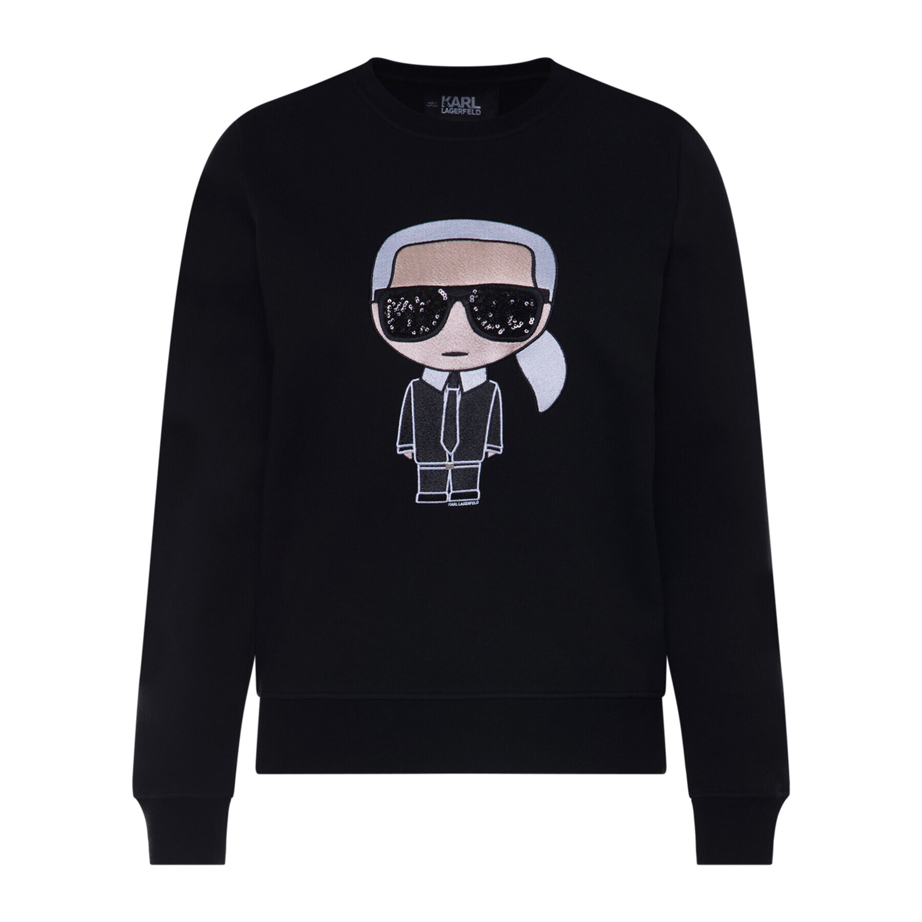 KARL LAGERFELD Bluză Ikonik Karl 201W1802 Negru Regular Fit - Pled.ro