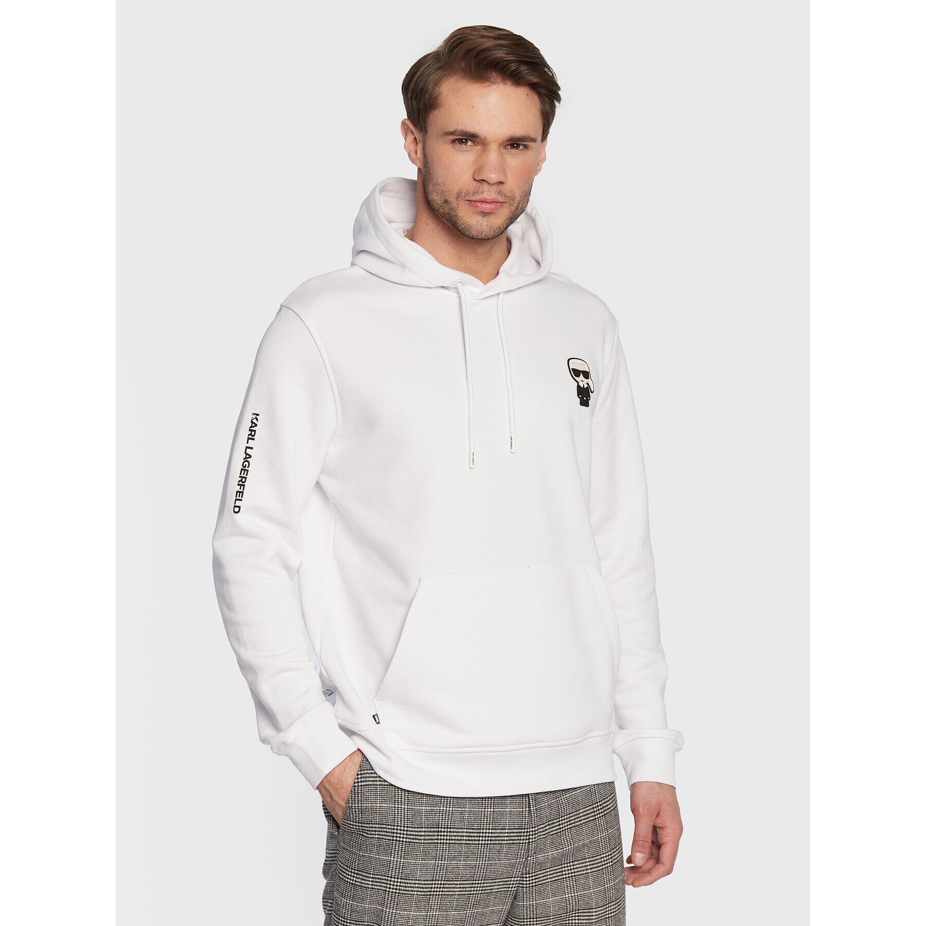 KARL LAGERFELD Bluză Sweat 705045 524910 Alb Regular Fit - Pled.ro