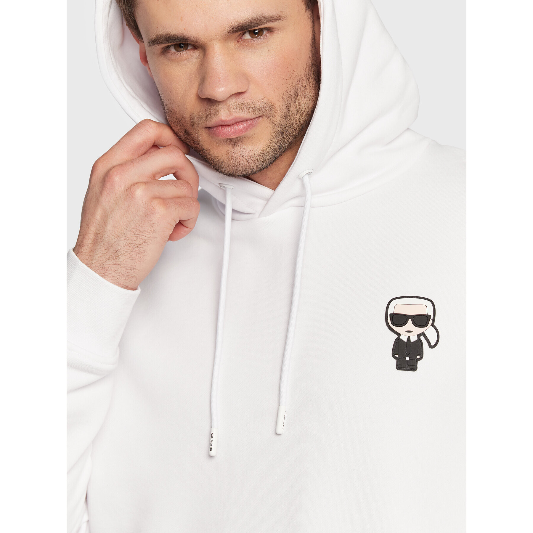 KARL LAGERFELD Bluză Sweat 705045 524910 Alb Regular Fit - Pled.ro