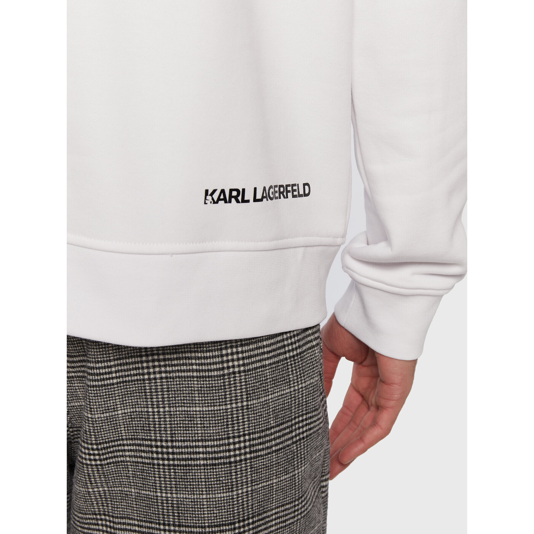 KARL LAGERFELD Bluză Sweat 705045 524910 Alb Regular Fit - Pled.ro