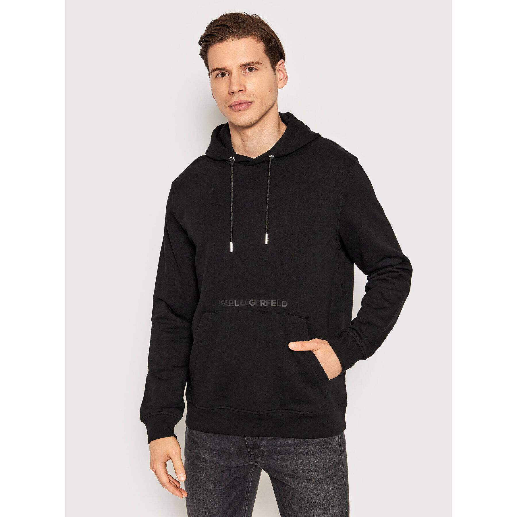 KARL LAGERFELD Bluză Sweat 705052 521900 Negru Regular Fit - Pled.ro