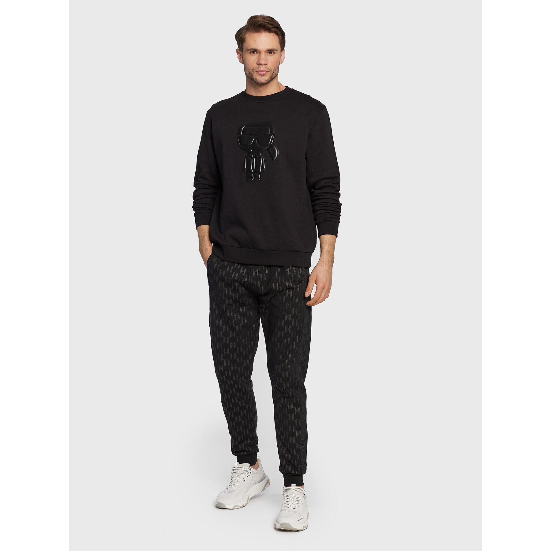 KARL LAGERFELD Bluză Sweat 705064 524940 Negru Regular Fit - Pled.ro