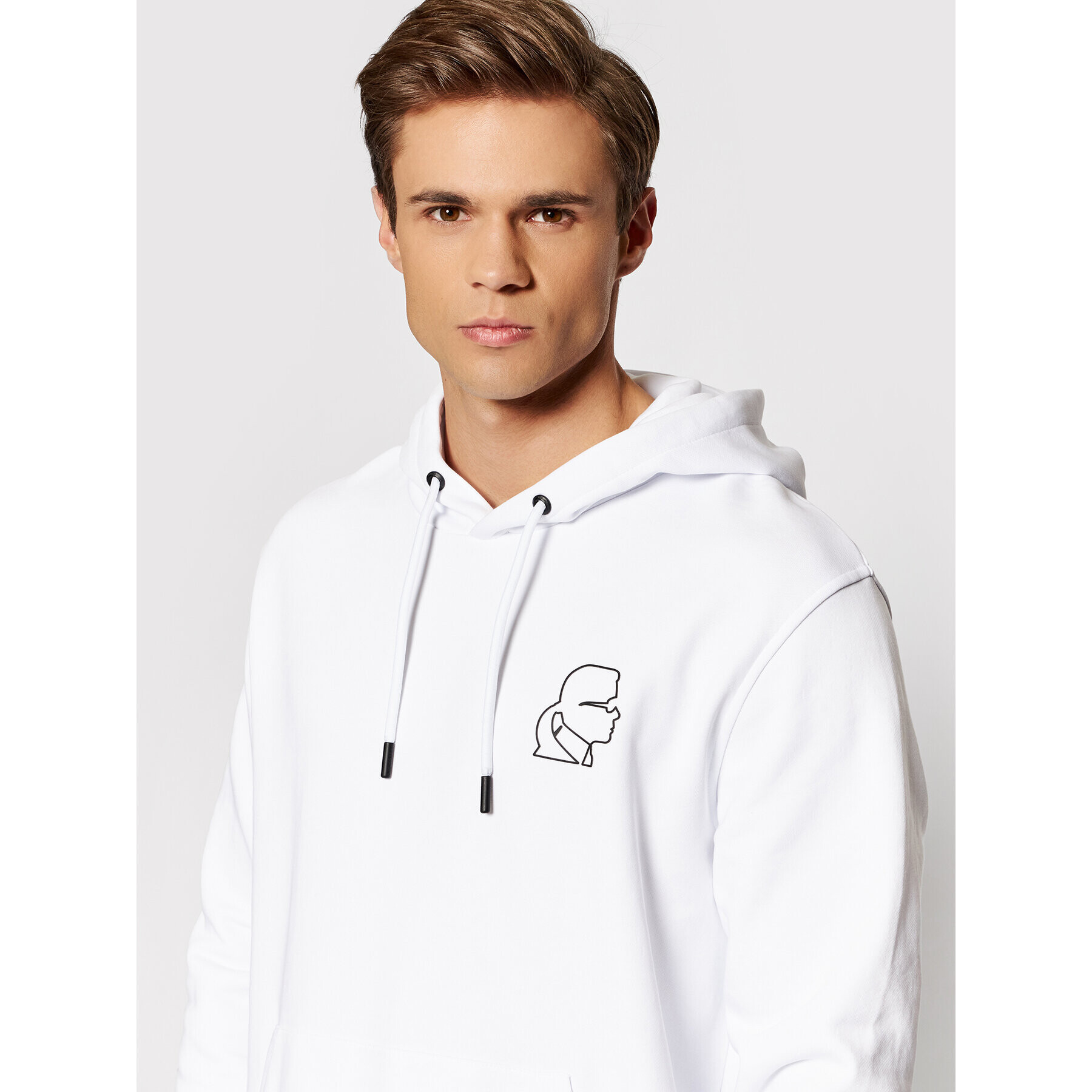 KARL LAGERFELD Bluză Sweat 705079 512900 Alb Regular Fit - Pled.ro