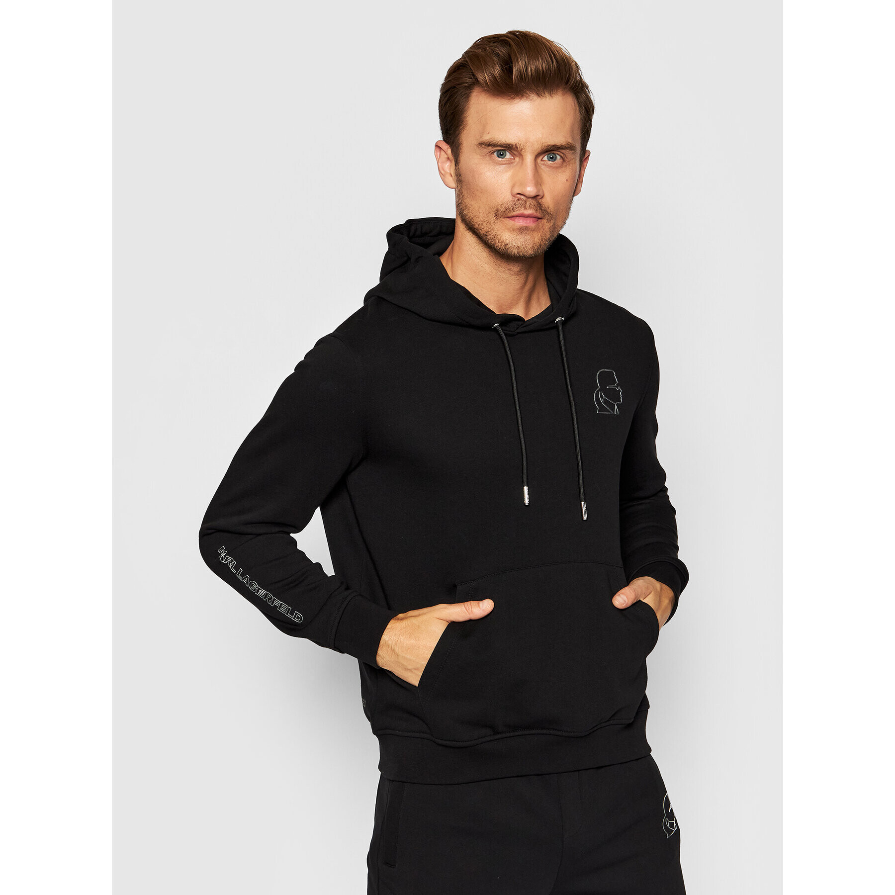 KARL LAGERFELD Bluză Sweat 705079 512900 Negru Regular Fit - Pled.ro