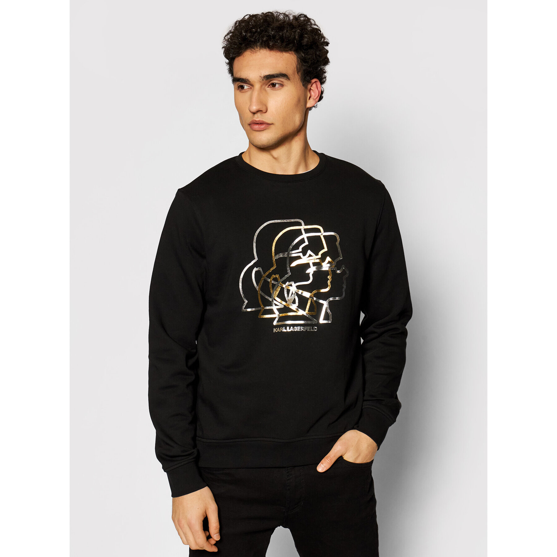 KARL LAGERFELD Bluză Sweat 705082 511900 Negru Regular Fit - Pled.ro