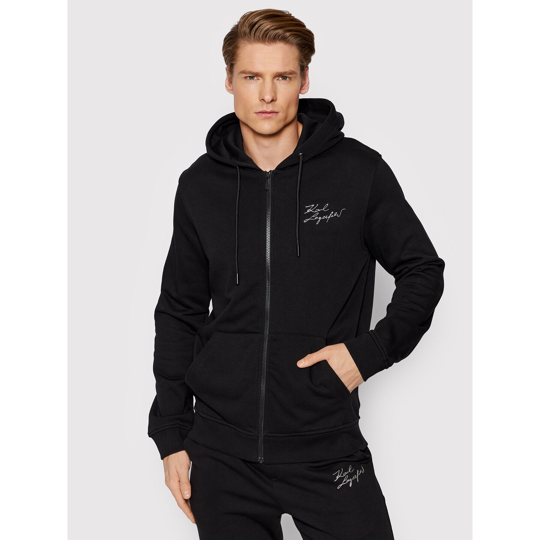 KARL LAGERFELD Bluză Sweat 705402 521900 Negru Regular Fit - Pled.ro