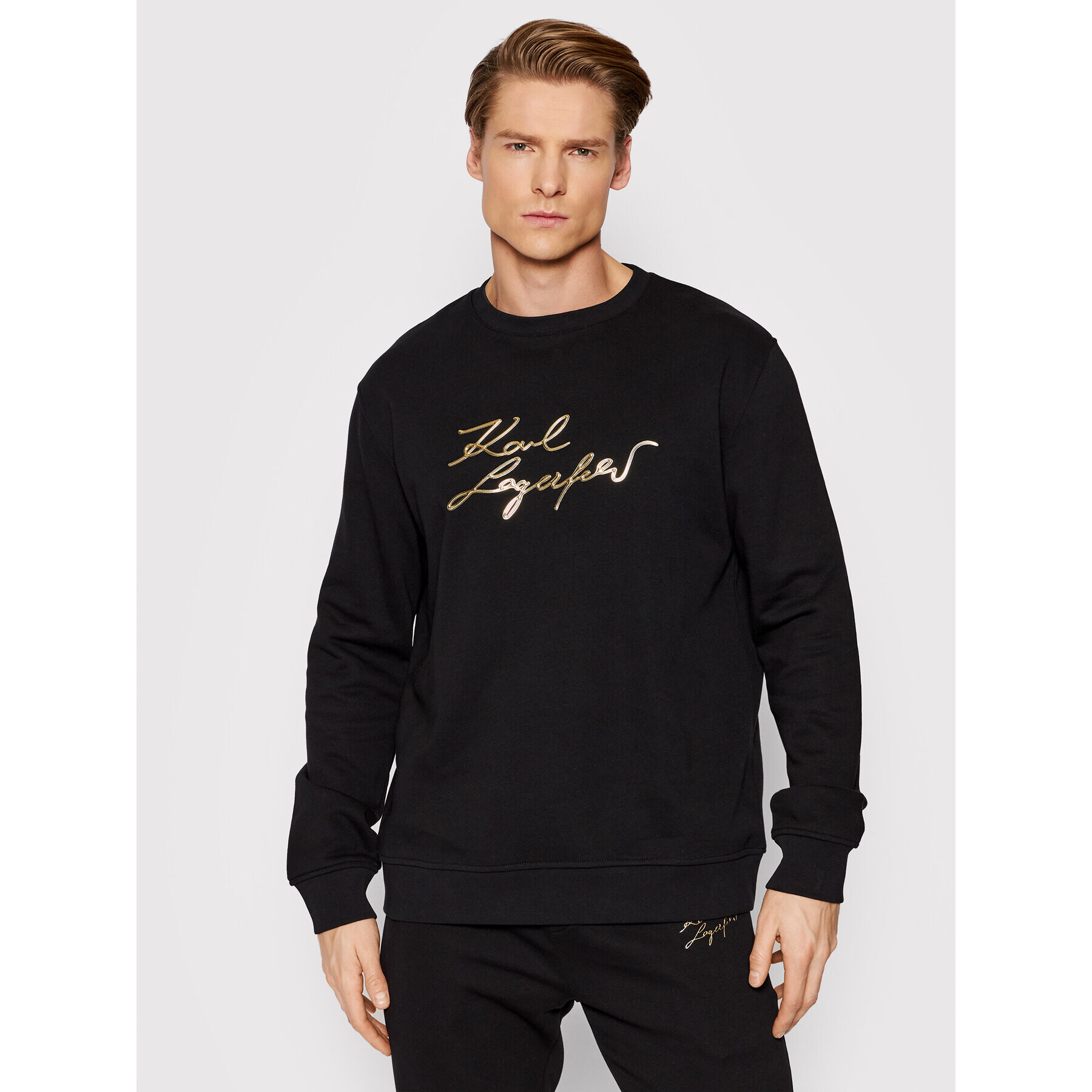 KARL LAGERFELD Bluză Sweat 705403 521900 Negru Regular Fit - Pled.ro