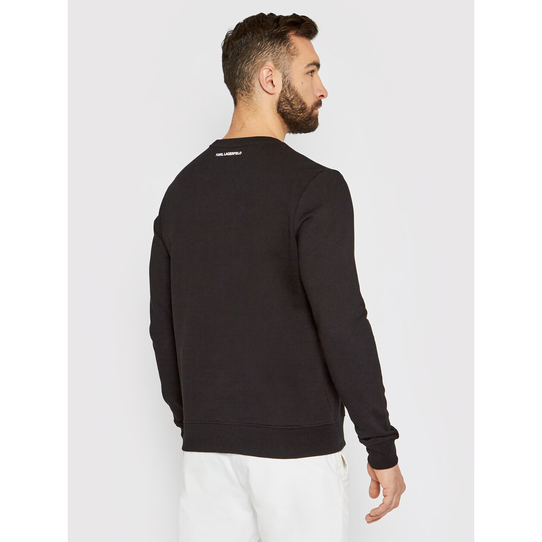 KARL LAGERFELD Bluză Sweat Crewneck 705061 511951 Negru Regular Fit - Pled.ro