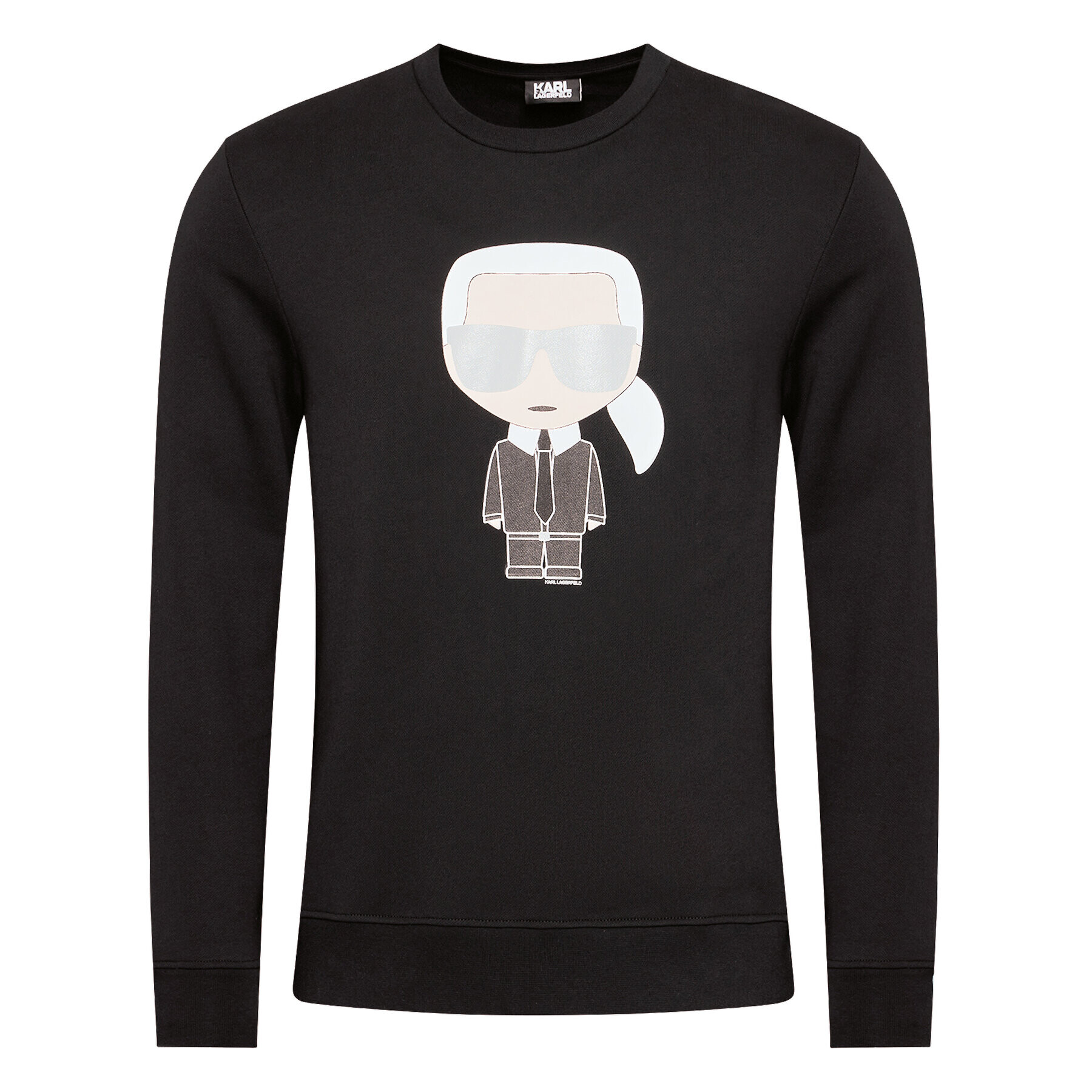 KARL LAGERFELD Bluză Sweat Crewneck 705061 511951 Negru Regular Fit - Pled.ro