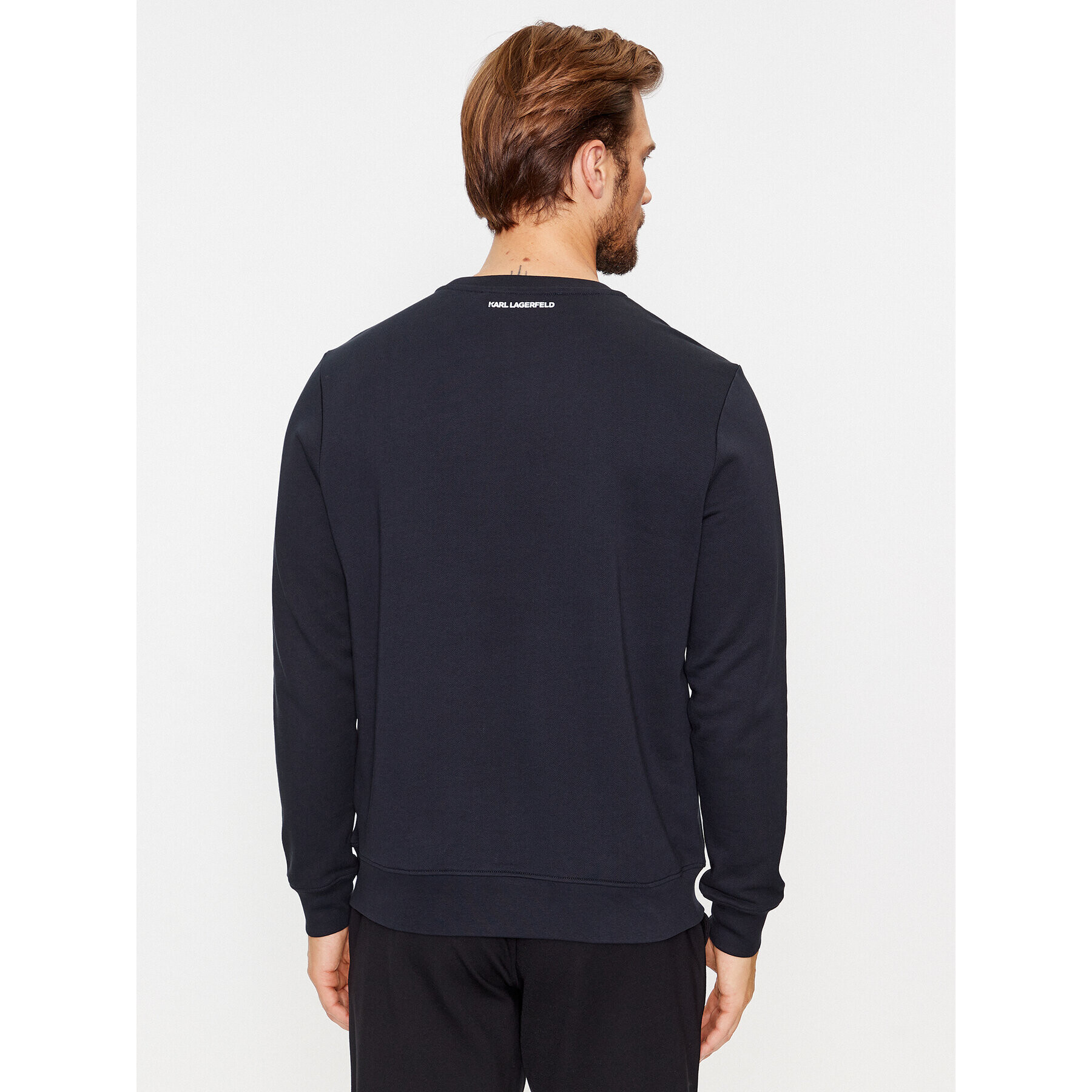 KARL LAGERFELD Bluză Sweat Crewneck 705071 500951 Bleumarin Regular Fit - Pled.ro