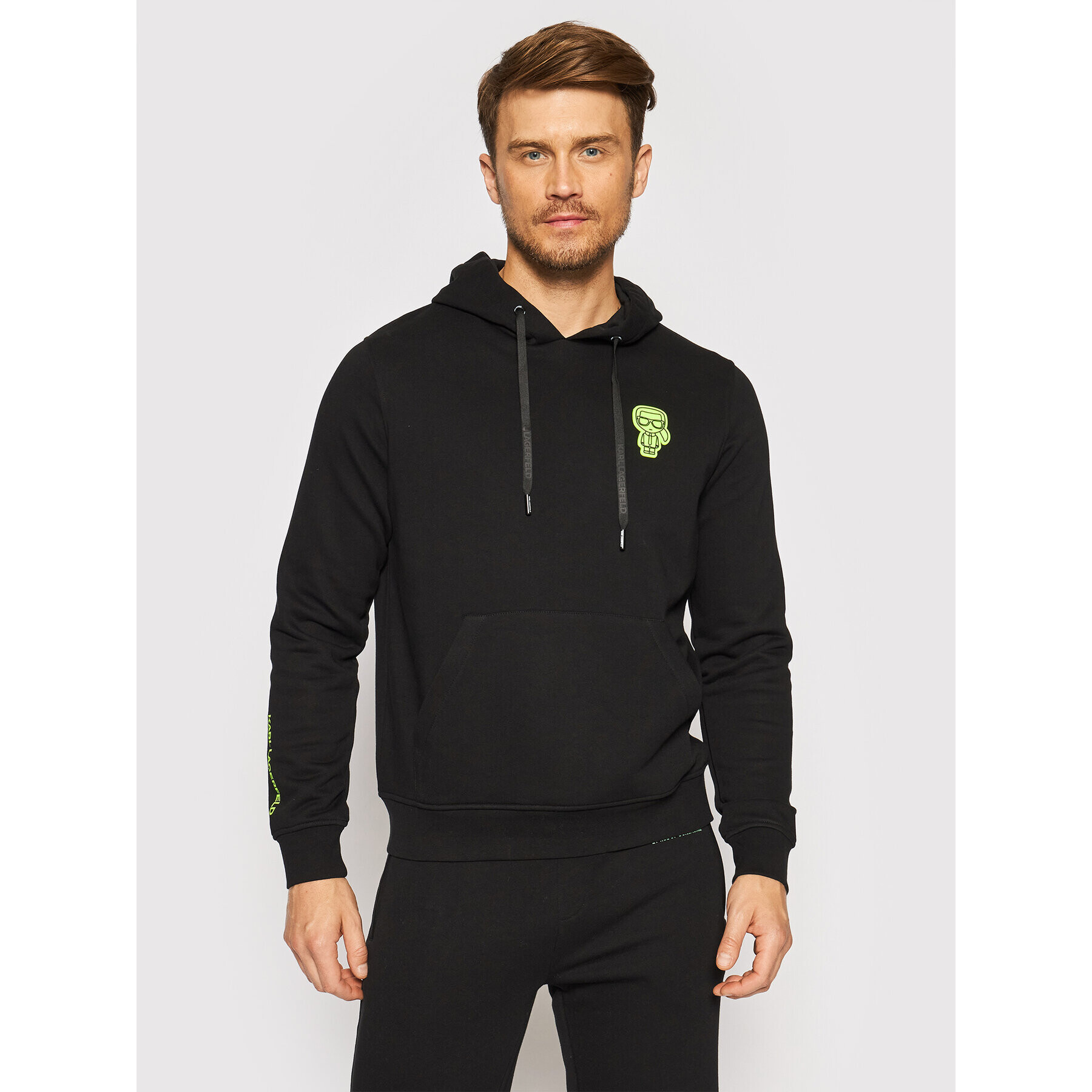 KARL LAGERFELD Bluză Sweat Hoody 705093 511910 Negru Slim Fit - Pled.ro