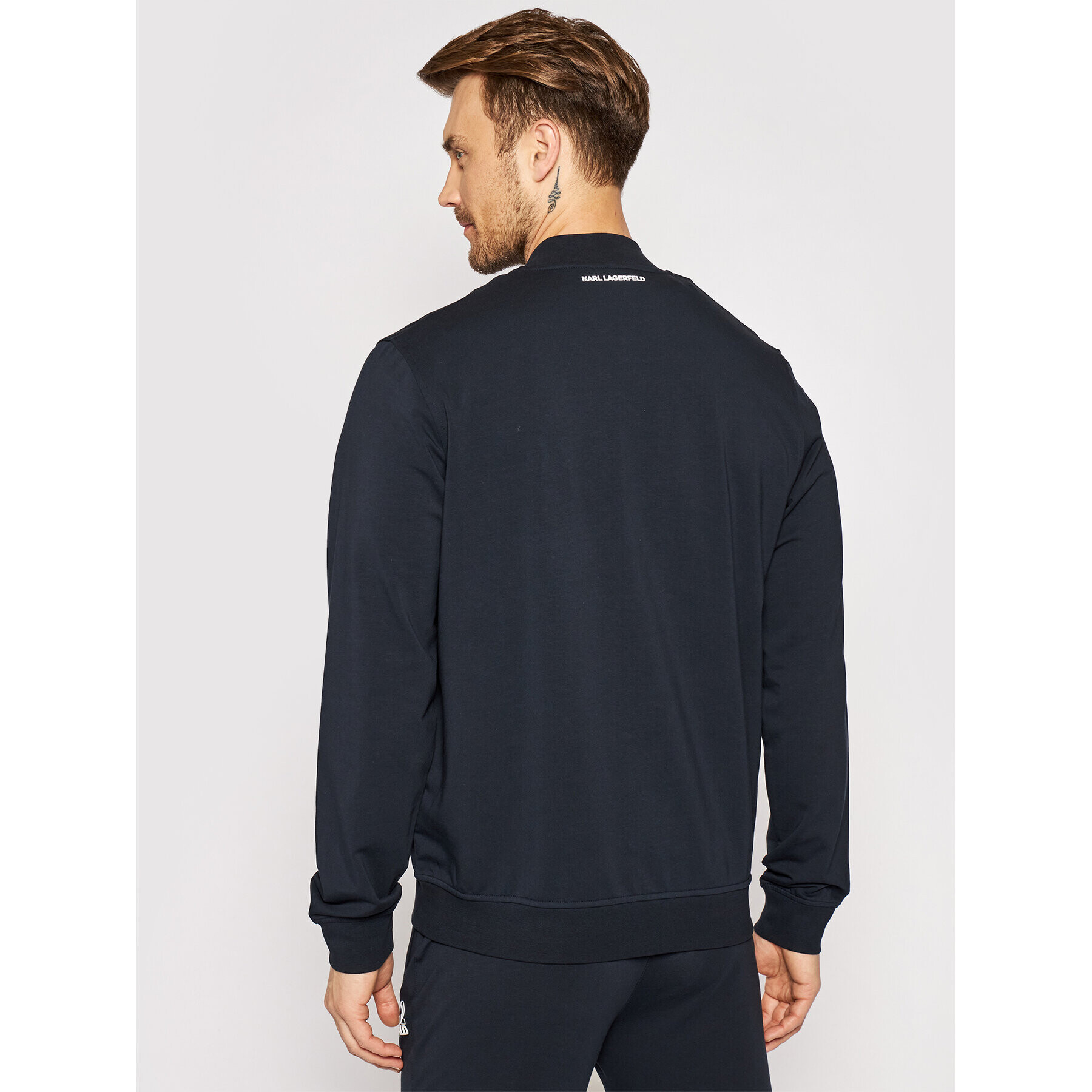 KARL LAGERFELD Bluză Sweat Zip 705034 511902 Bleumarin Regular Fit - Pled.ro