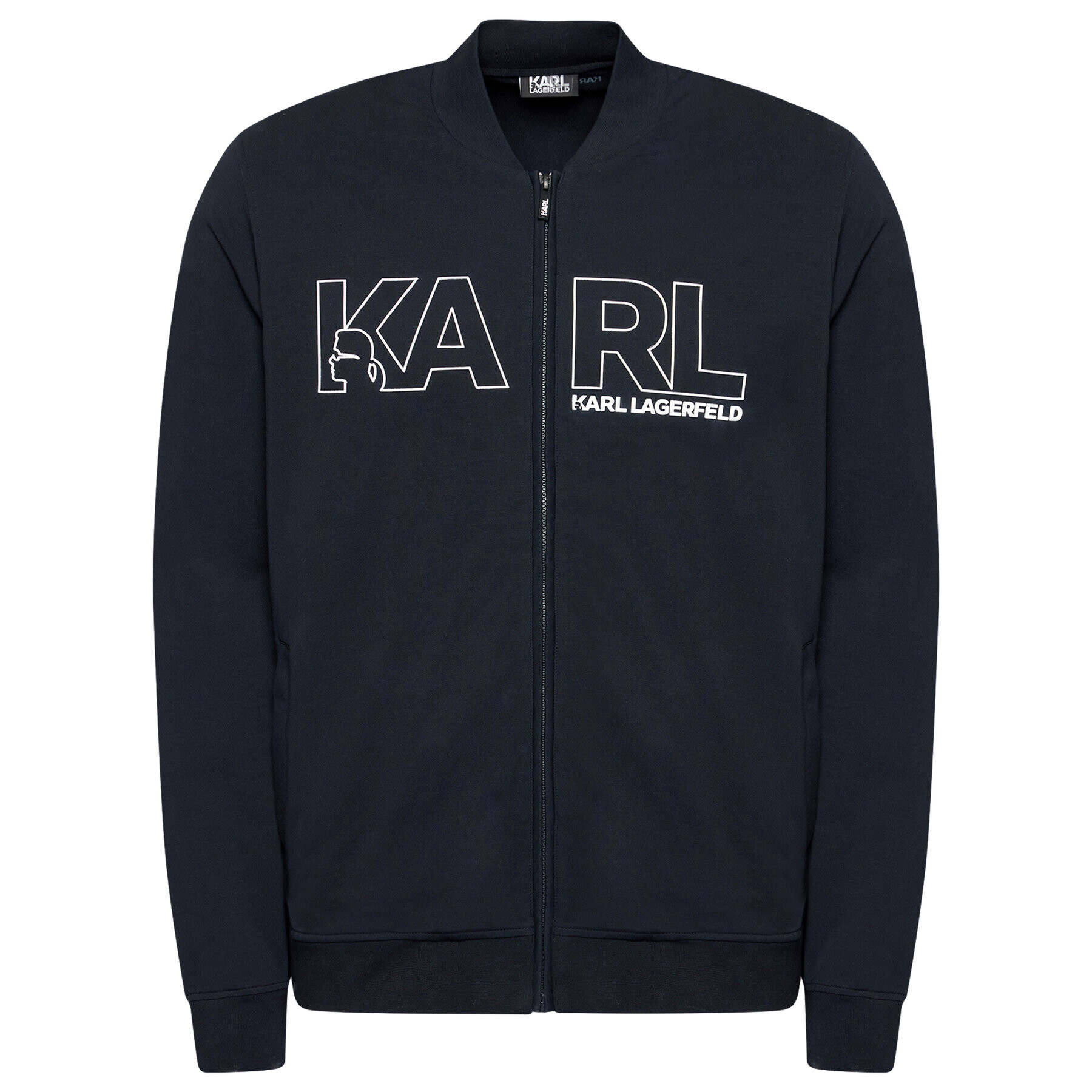 KARL LAGERFELD Bluză Sweat Zip 705034 511902 Bleumarin Regular Fit - Pled.ro