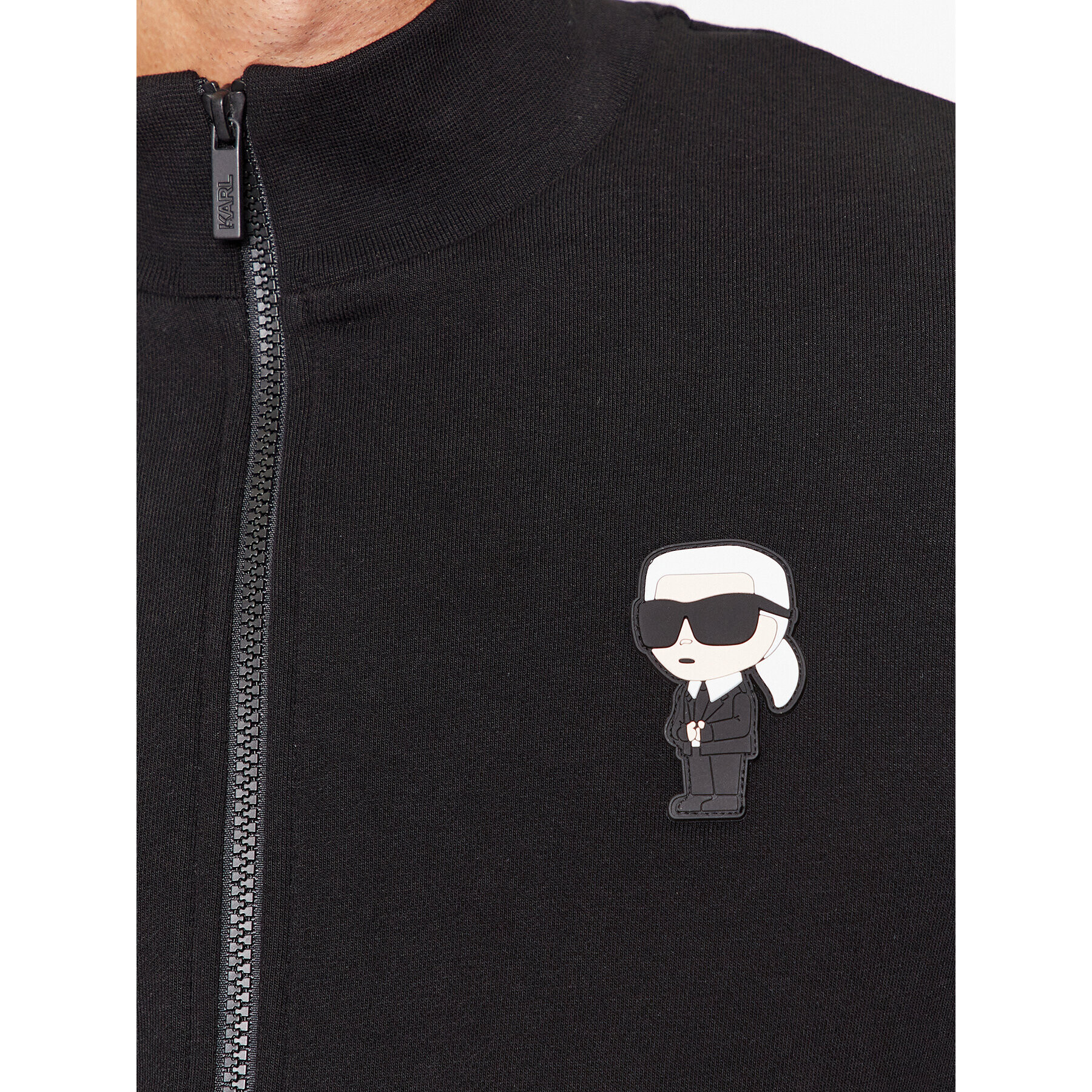 KARL LAGERFELD Bluză Sweat Zip 705895 500900 Negru Regular Fit - Pled.ro