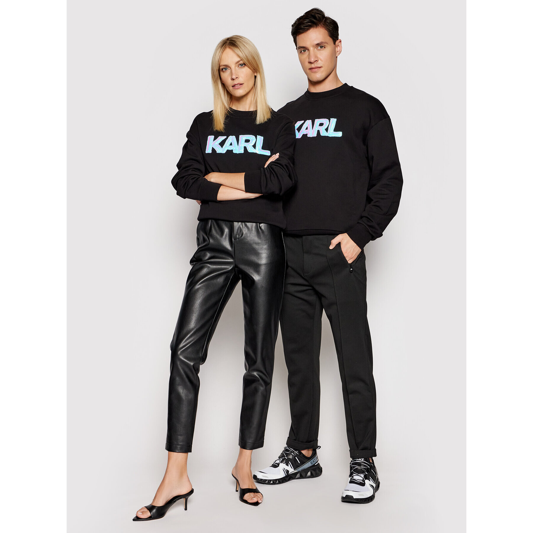 KARL LAGERFELD Bluză Unisex Balloon Logo 211U1804 Negru Regular Fit - Pled.ro