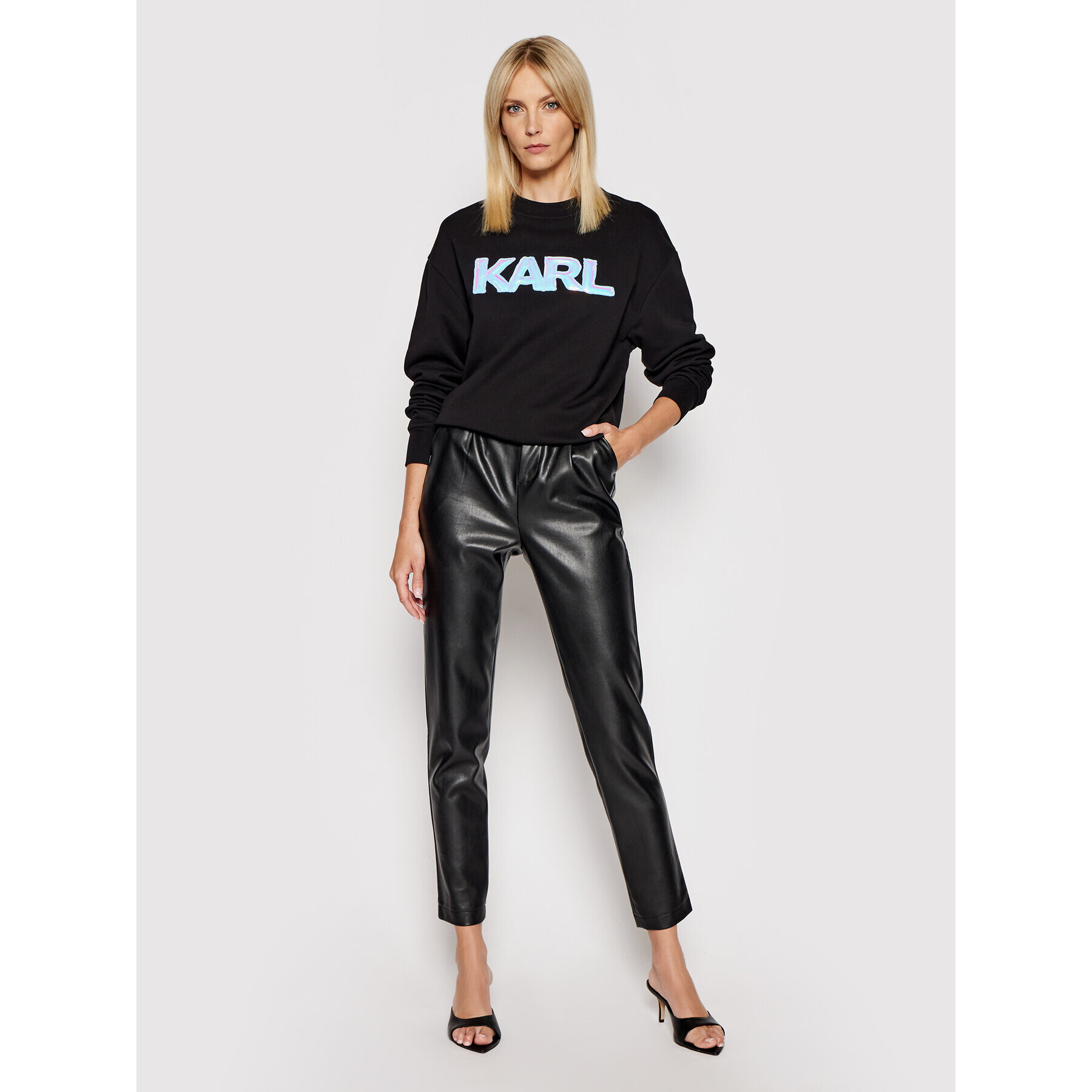 KARL LAGERFELD Bluză Unisex Balloon Logo 211U1804 Negru Regular Fit - Pled.ro