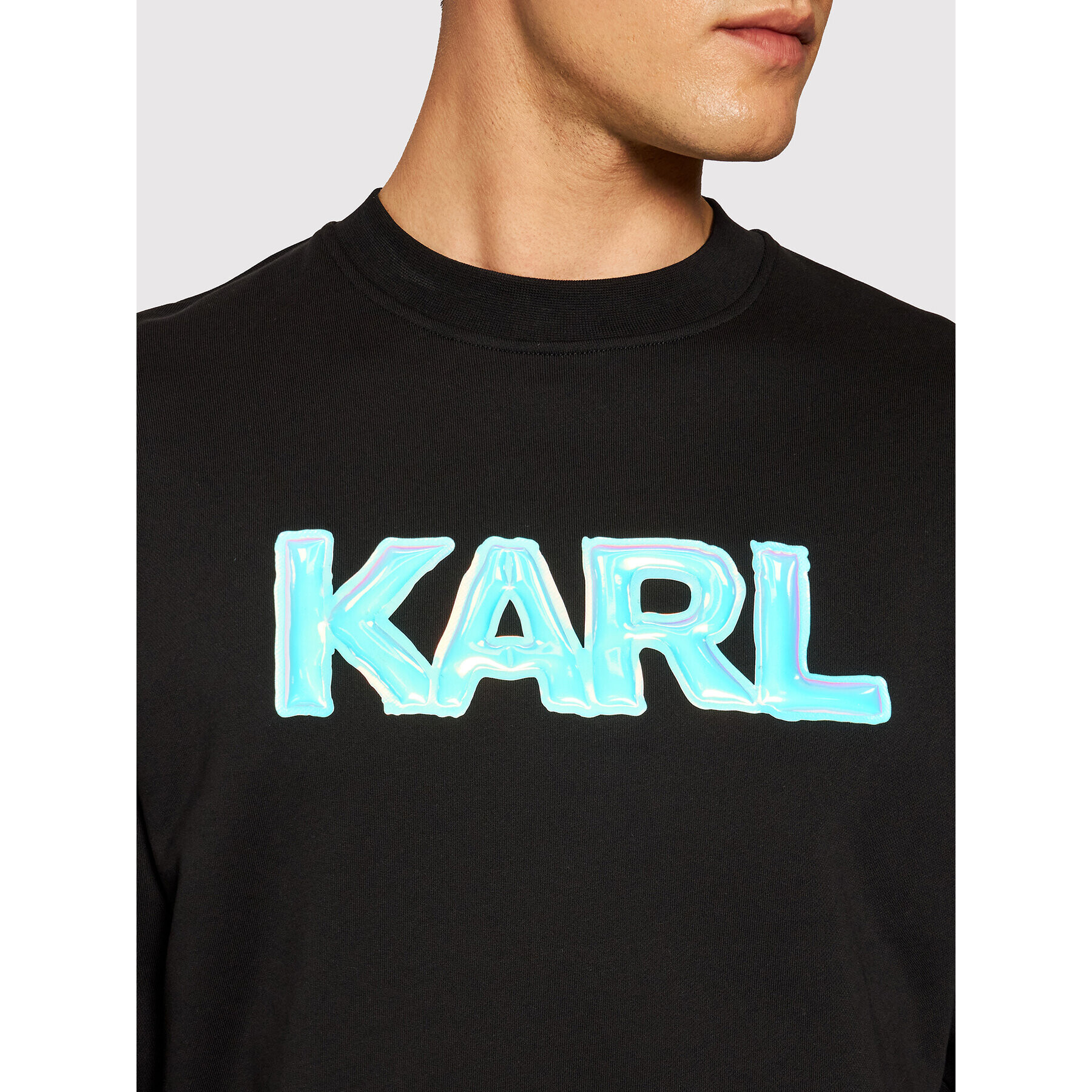 KARL LAGERFELD Bluză Unisex Balloon Logo 211U1804 Negru Regular Fit - Pled.ro