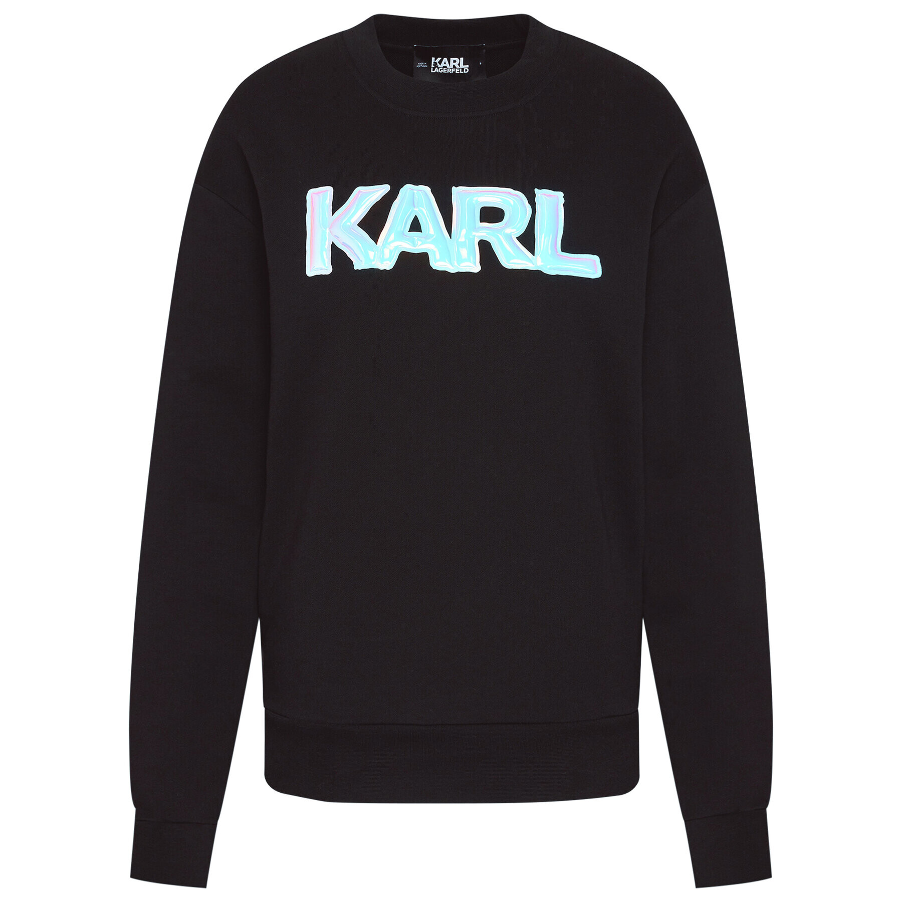 KARL LAGERFELD Bluză Unisex Balloon Logo 211U1804 Negru Regular Fit - Pled.ro