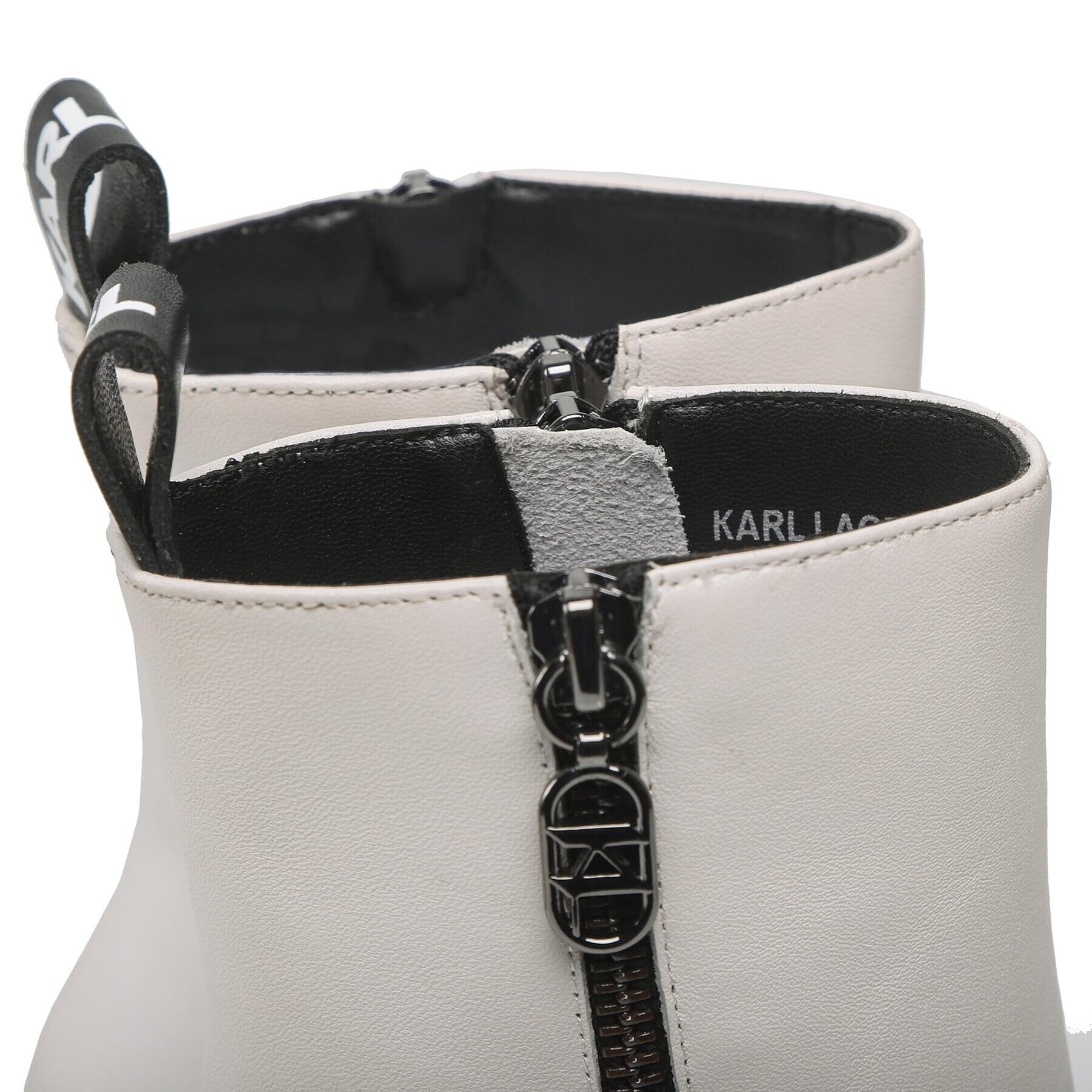 KARL LAGERFELD Botine KL32054 Alb - Pled.ro