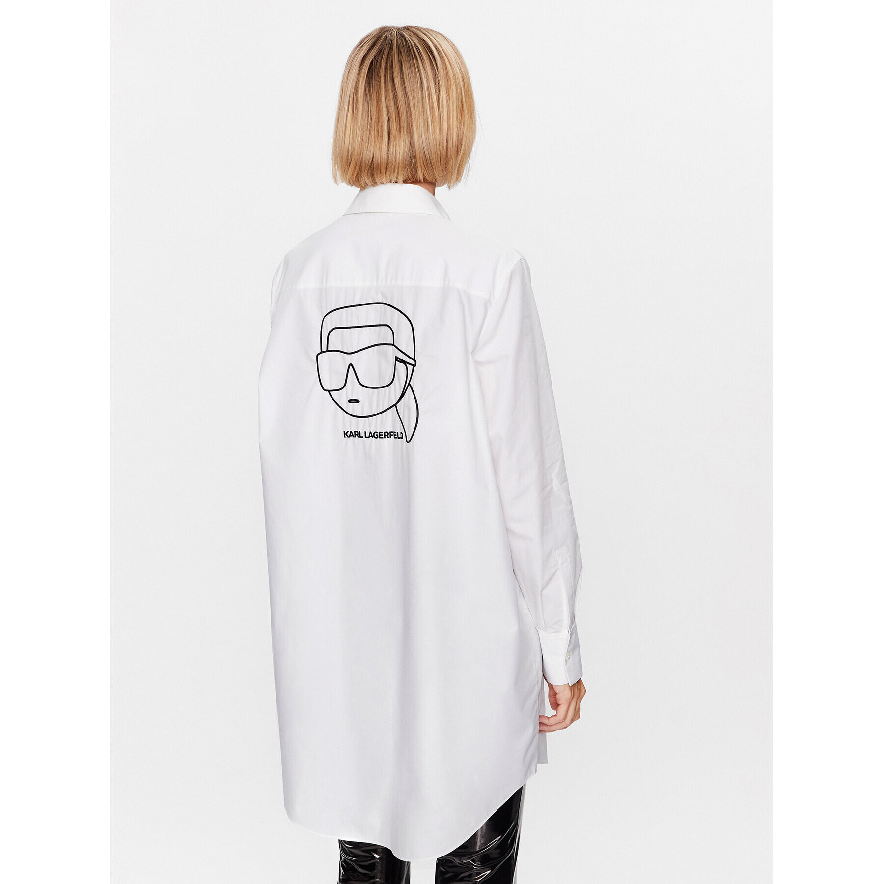 KARL LAGERFELD Cămașă Ikonik 2.0 230W1600 Alb Oversize - Pled.ro