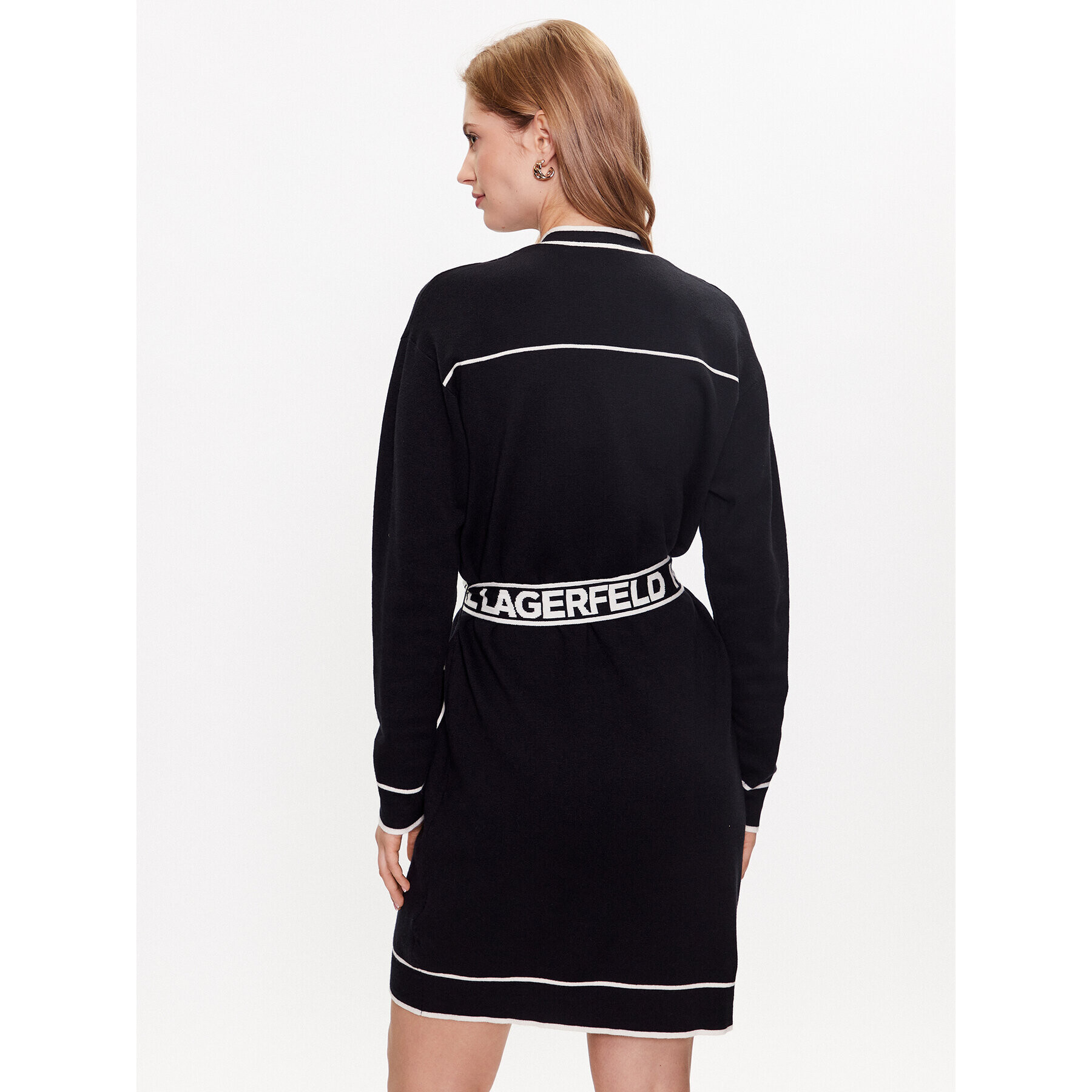 KARL LAGERFELD Cardigan 230W2011 Negru Regular Fit - Pled.ro