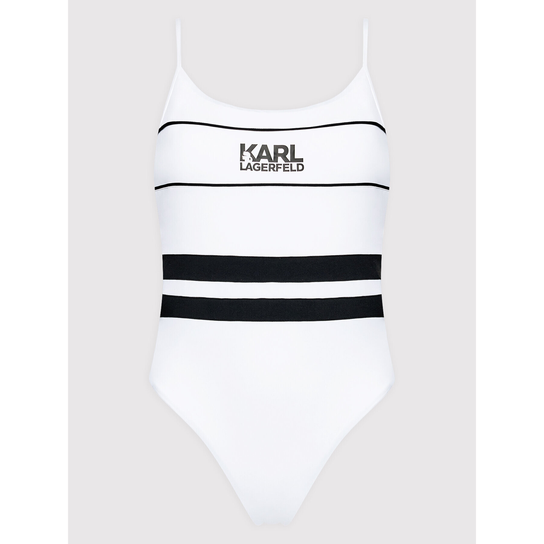 KARL LAGERFELD Costum de baie KL22WOP05 Alb - Pled.ro