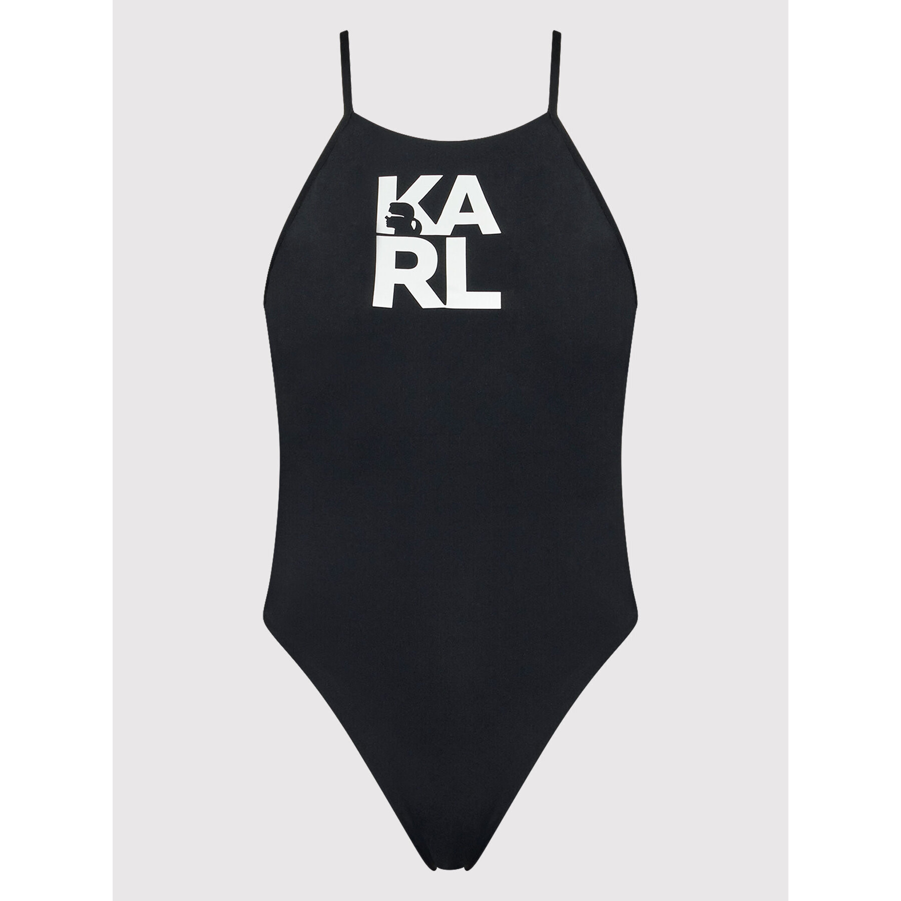 KARL LAGERFELD Costum de baie Printed Logo KL22WOP01 Negru - Pled.ro