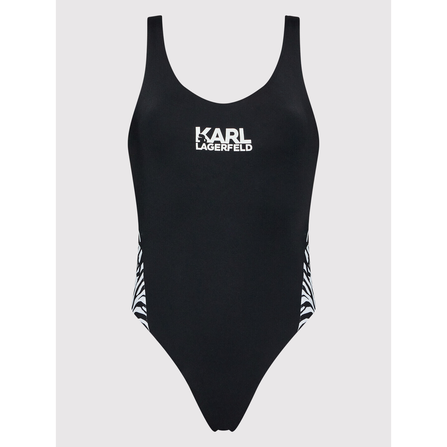 KARL LAGERFELD Costum de baie Zebra KL22WOP16 Negru - Pled.ro