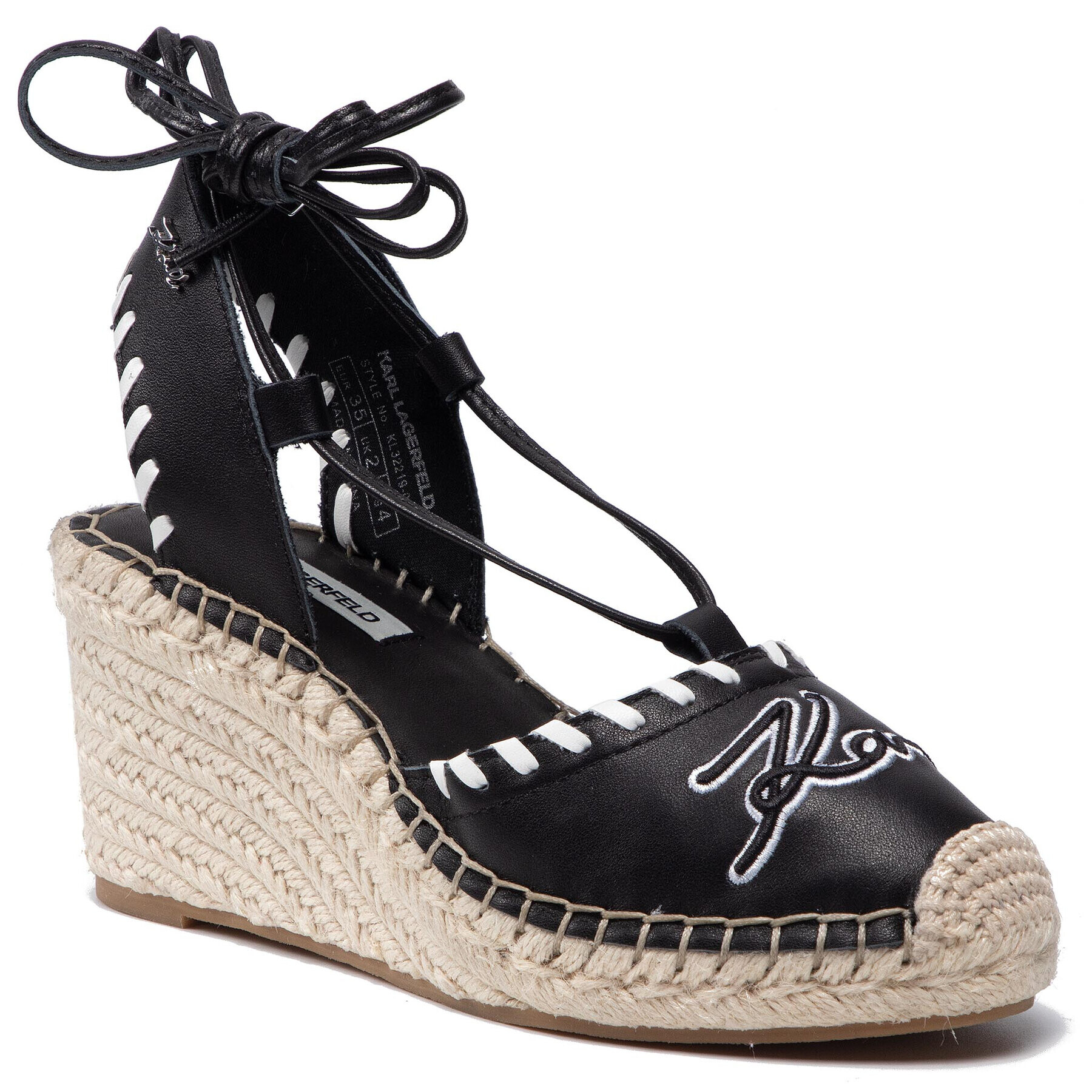 KARL LAGERFELD Espadrile KL32219 Negru - Pled.ro