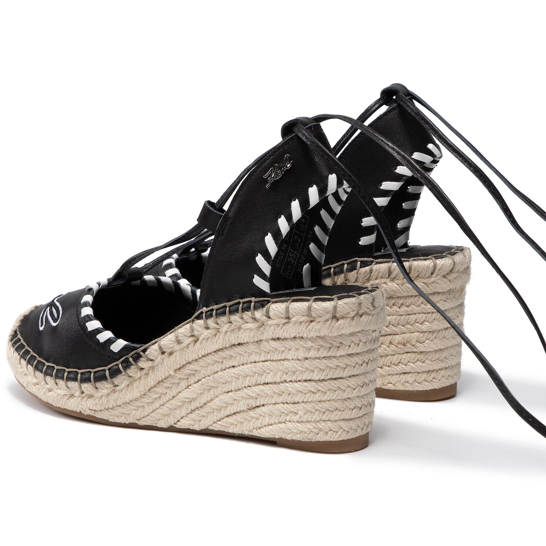 KARL LAGERFELD Espadrile KL32219 Negru - Pled.ro