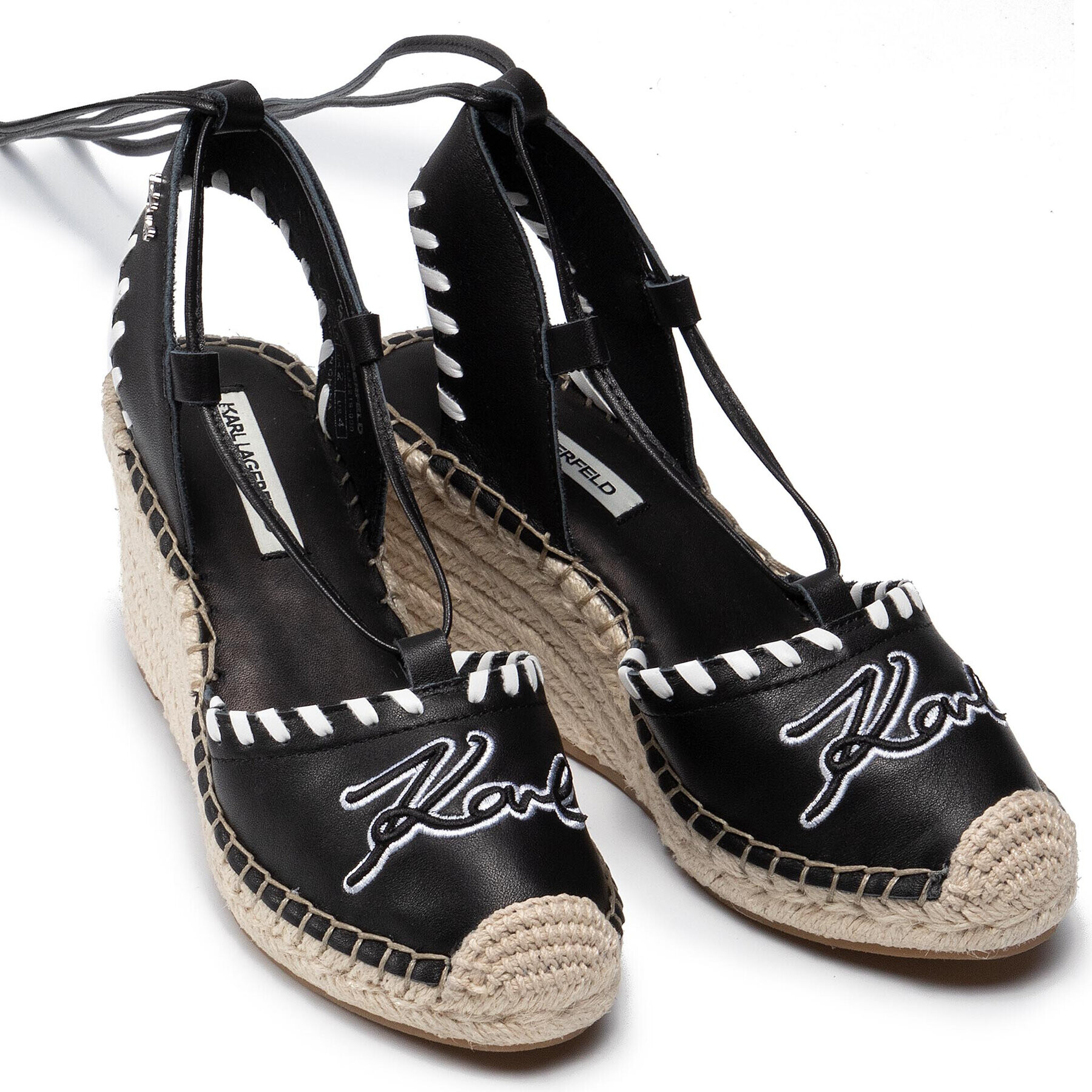 KARL LAGERFELD Espadrile KL32219 Negru - Pled.ro