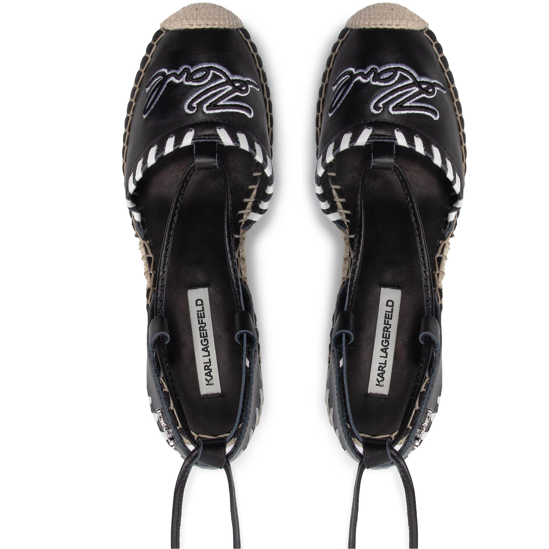 KARL LAGERFELD Espadrile KL32219 Negru - Pled.ro