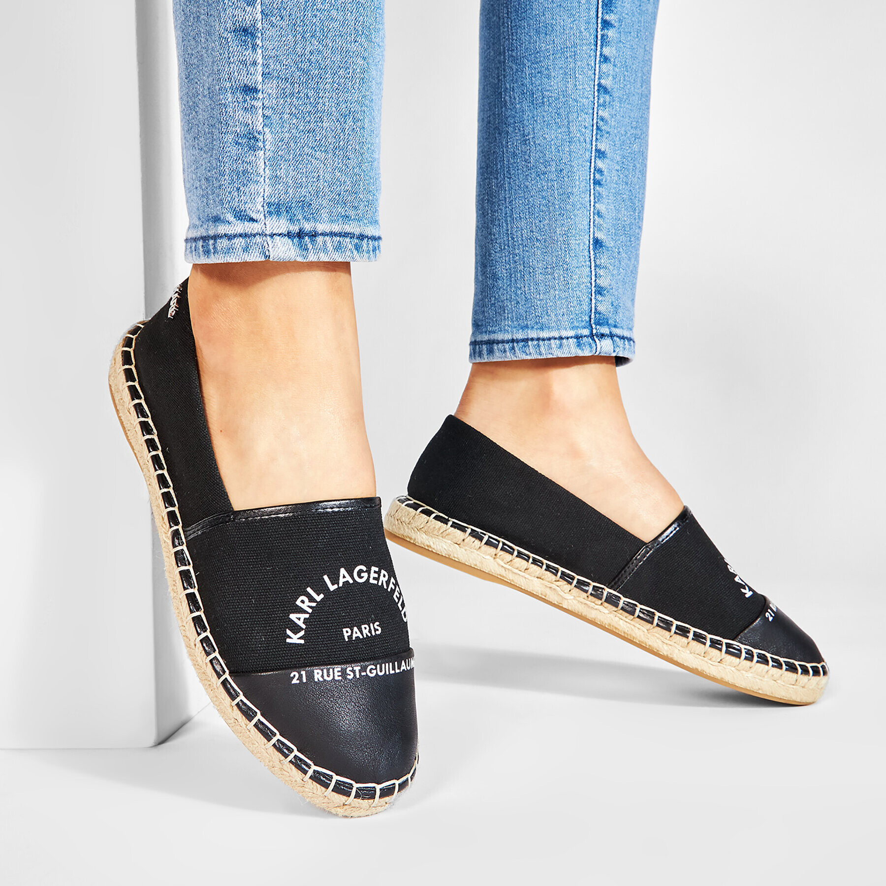 KARL LAGERFELD Espadrile KL80108 Negru - Pled.ro