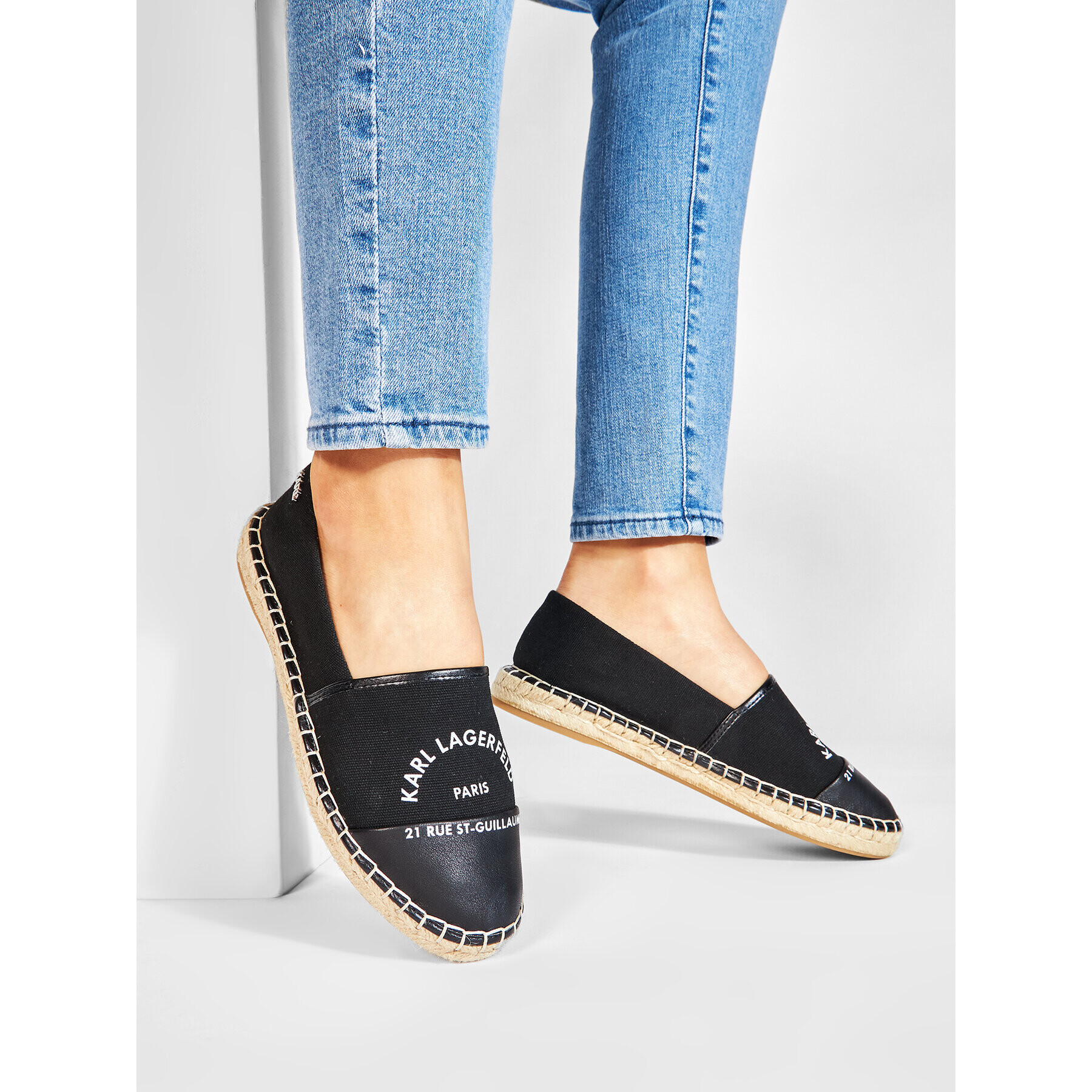 KARL LAGERFELD Espadrile KL80108 Negru - Pled.ro