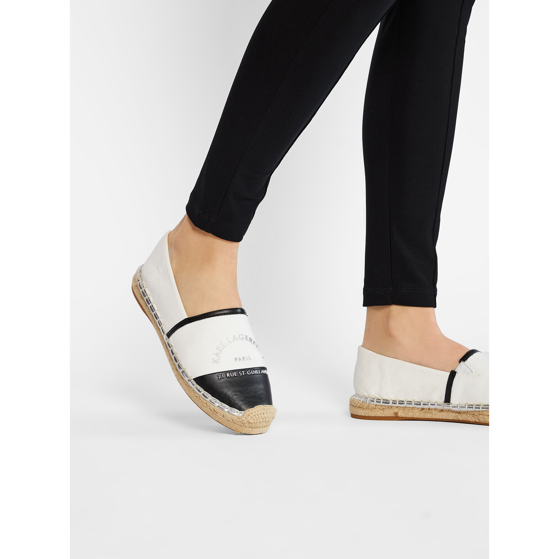 KARL LAGERFELD Espadrile KL80108A Alb - Pled.ro