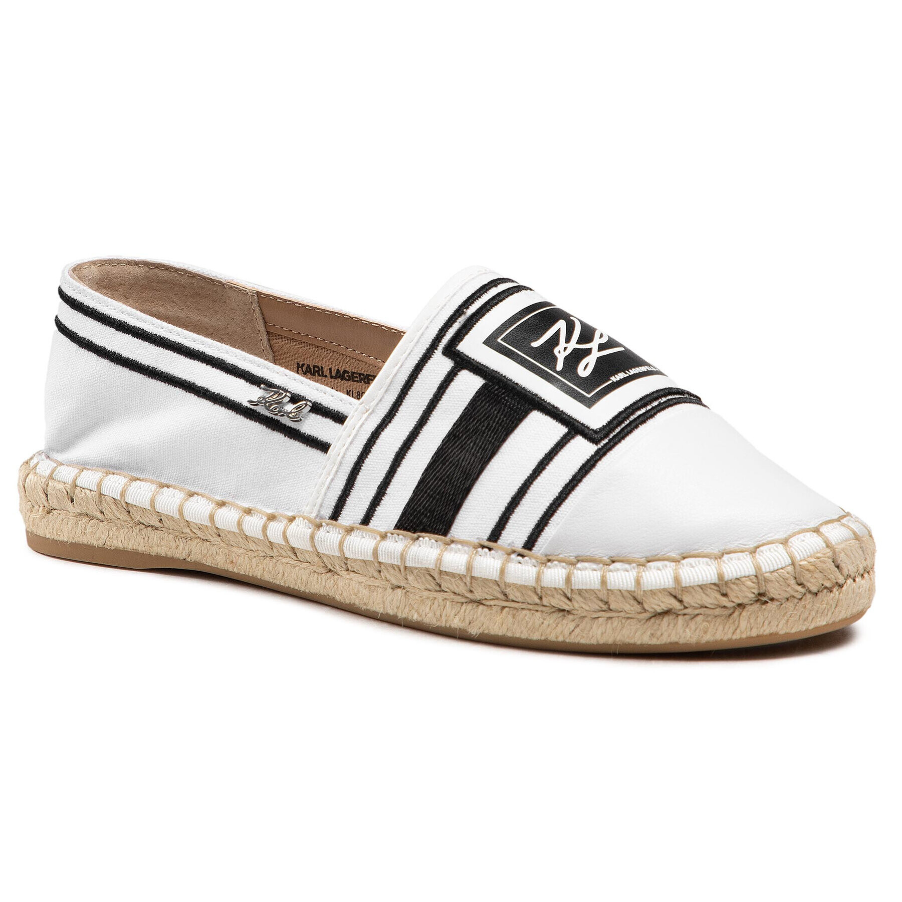 KARL LAGERFELD Espadrile KL80118 Alb - Pled.ro