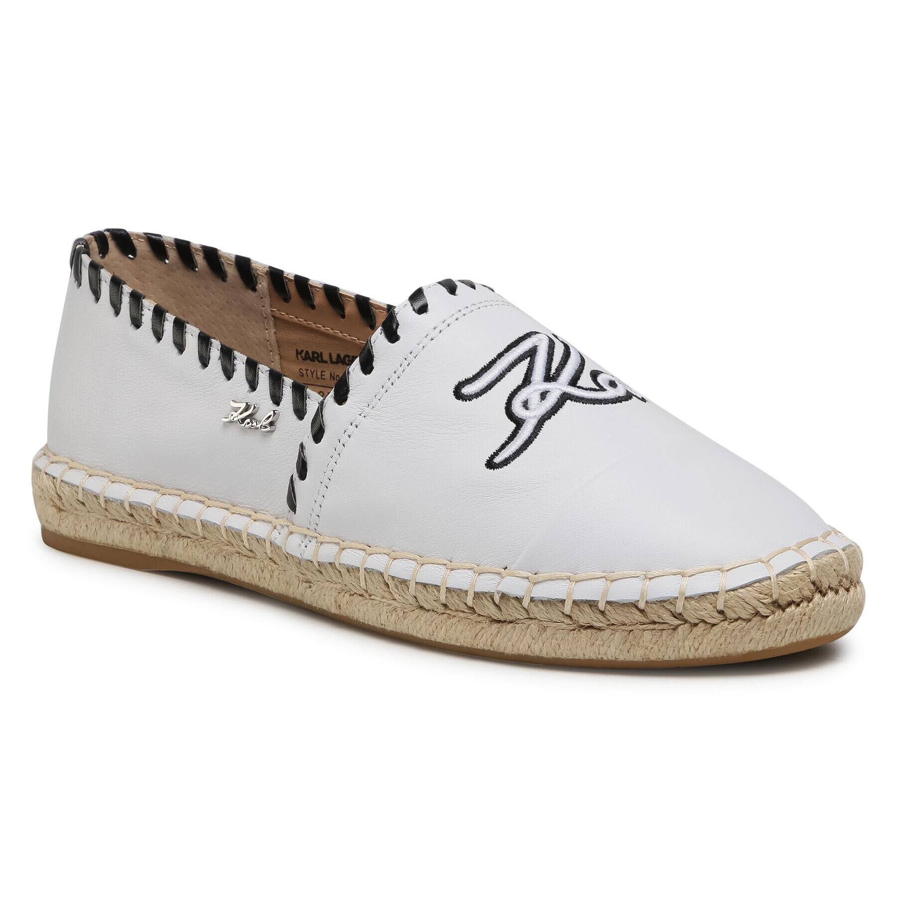 KARL LAGERFELD Espadrile KL80119 Alb - Pled.ro