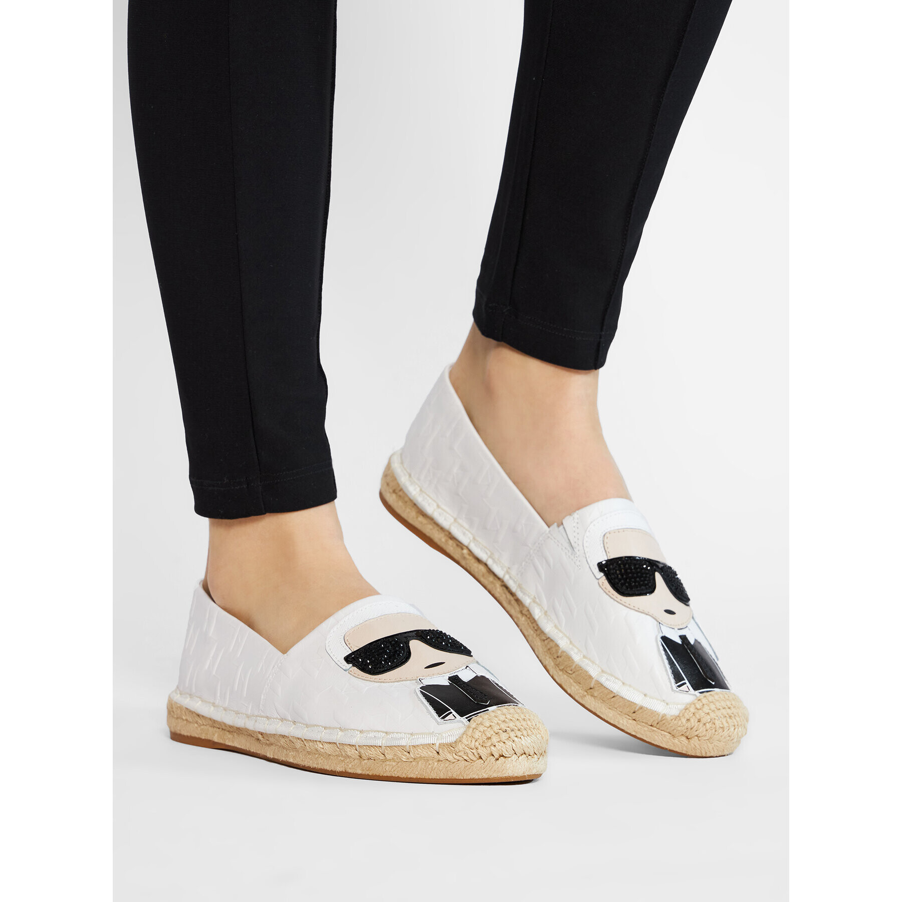 KARL LAGERFELD Espadrile KL80121 Alb - Pled.ro